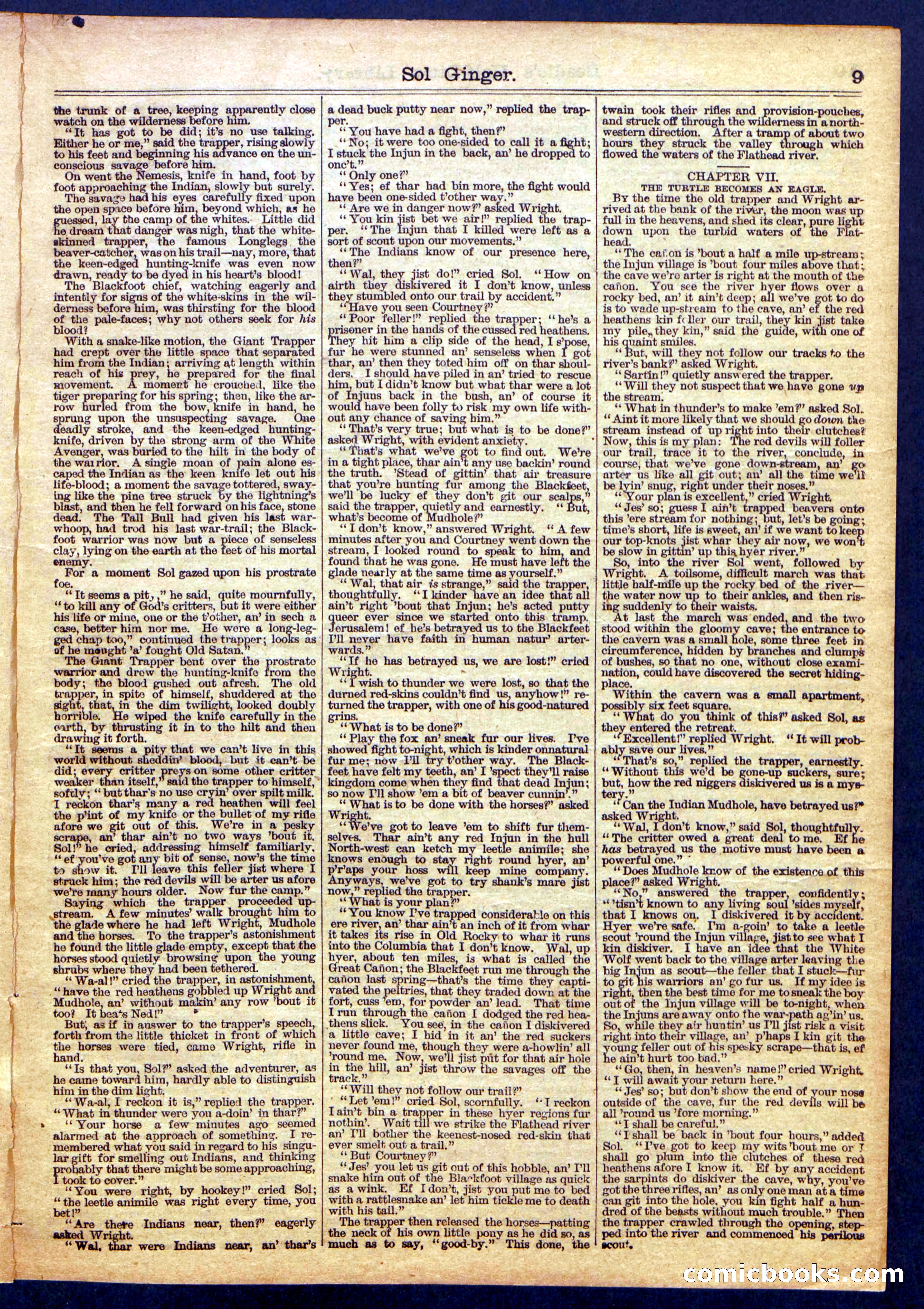 Beadle's Half Dime Library No. 1158 — page 9 of 16