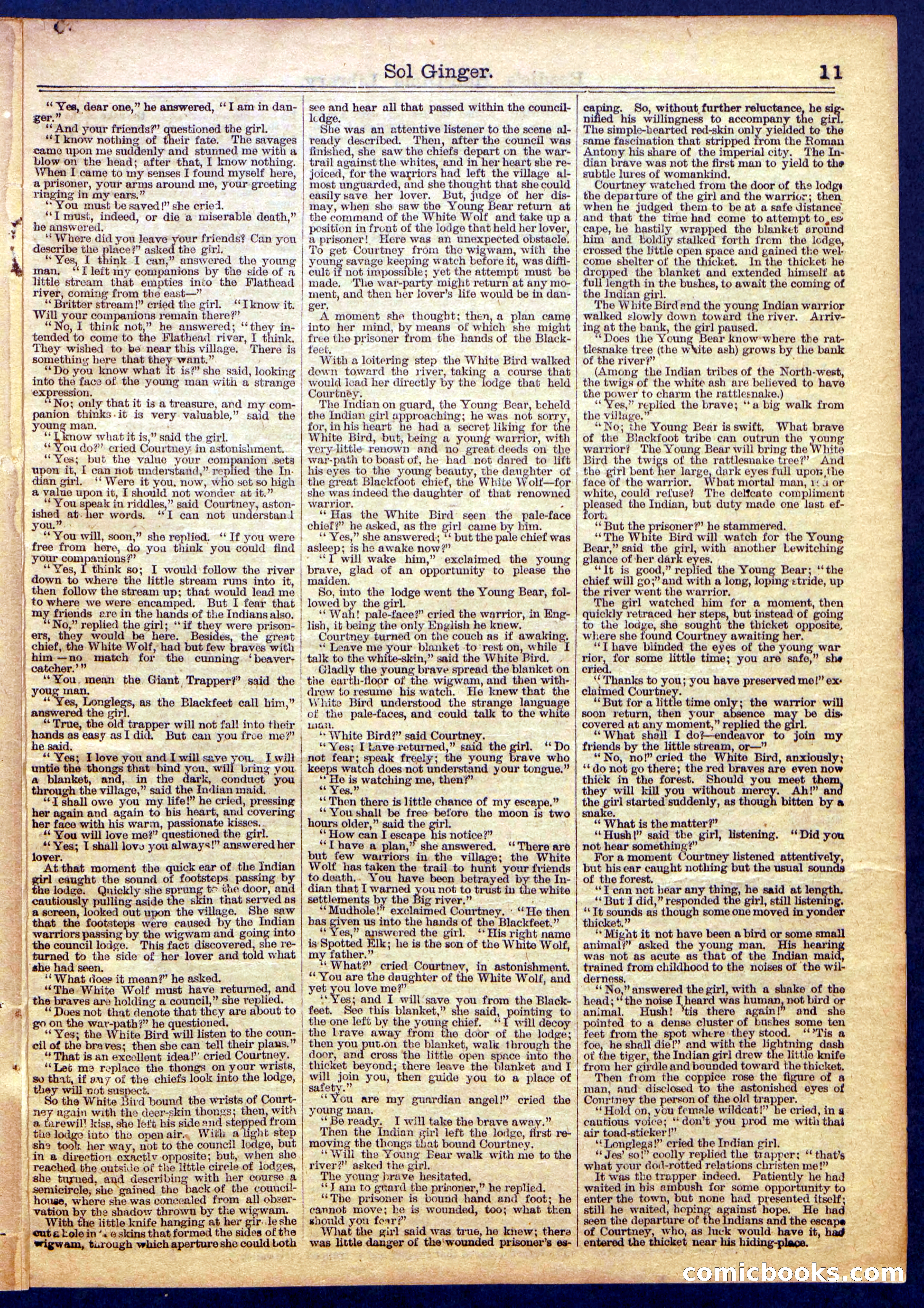Beadle's Half Dime Library No. 1158 — page 11 of 16