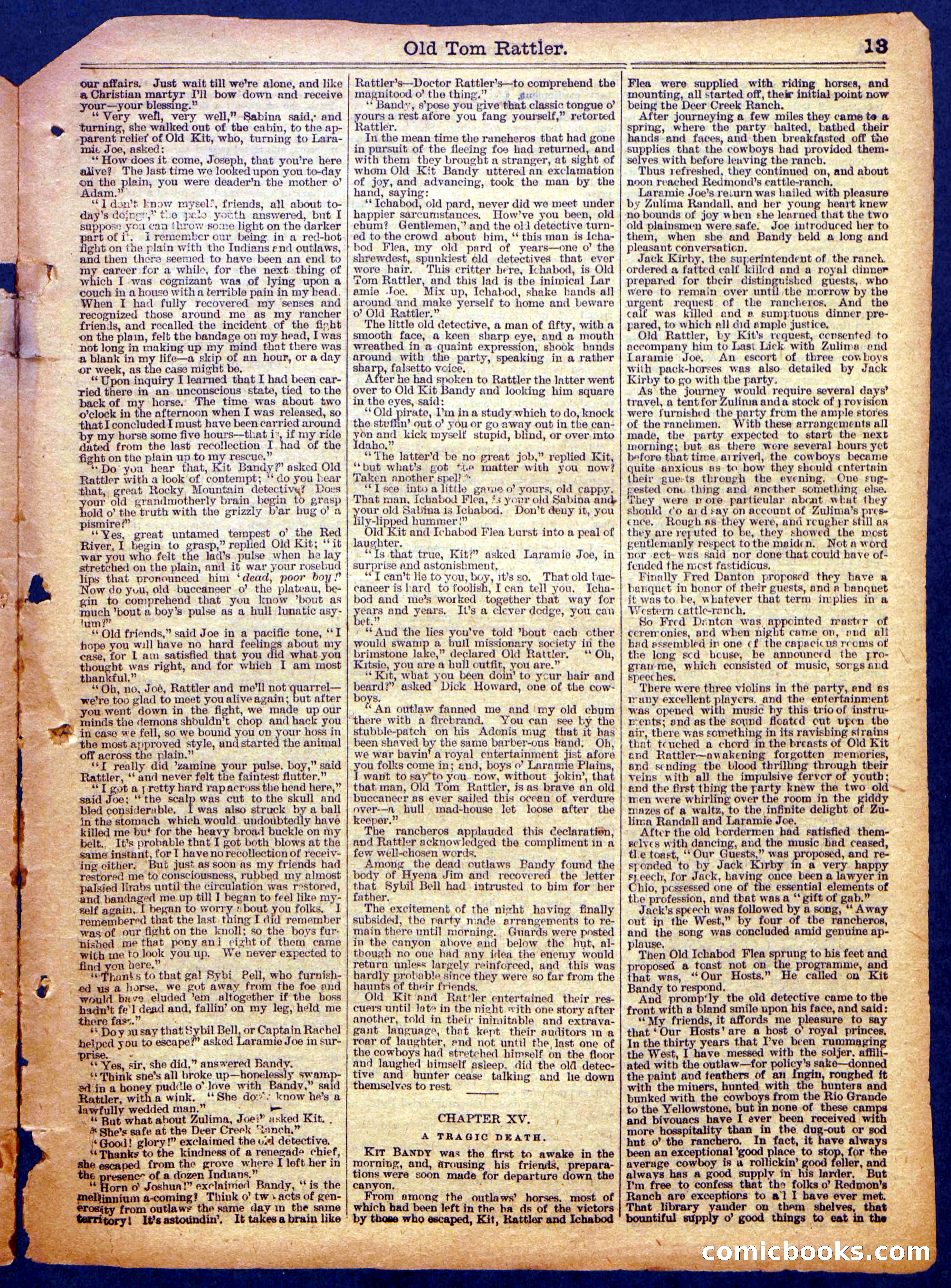 Beadle's Half Dime Library No. 1162 — page 13 of 16