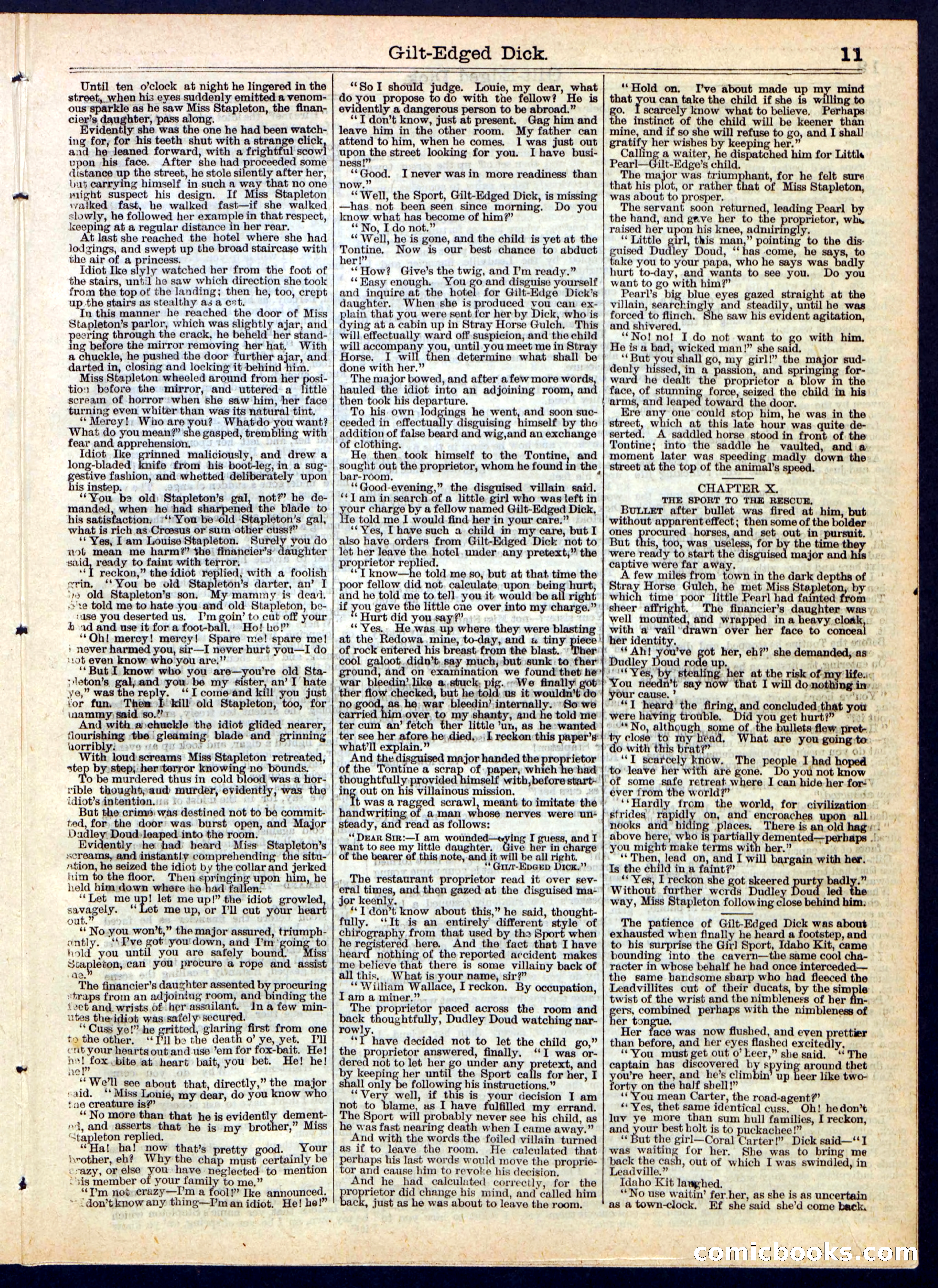 Beadle's Half Dime Library, No. 117 — page 11 of 16