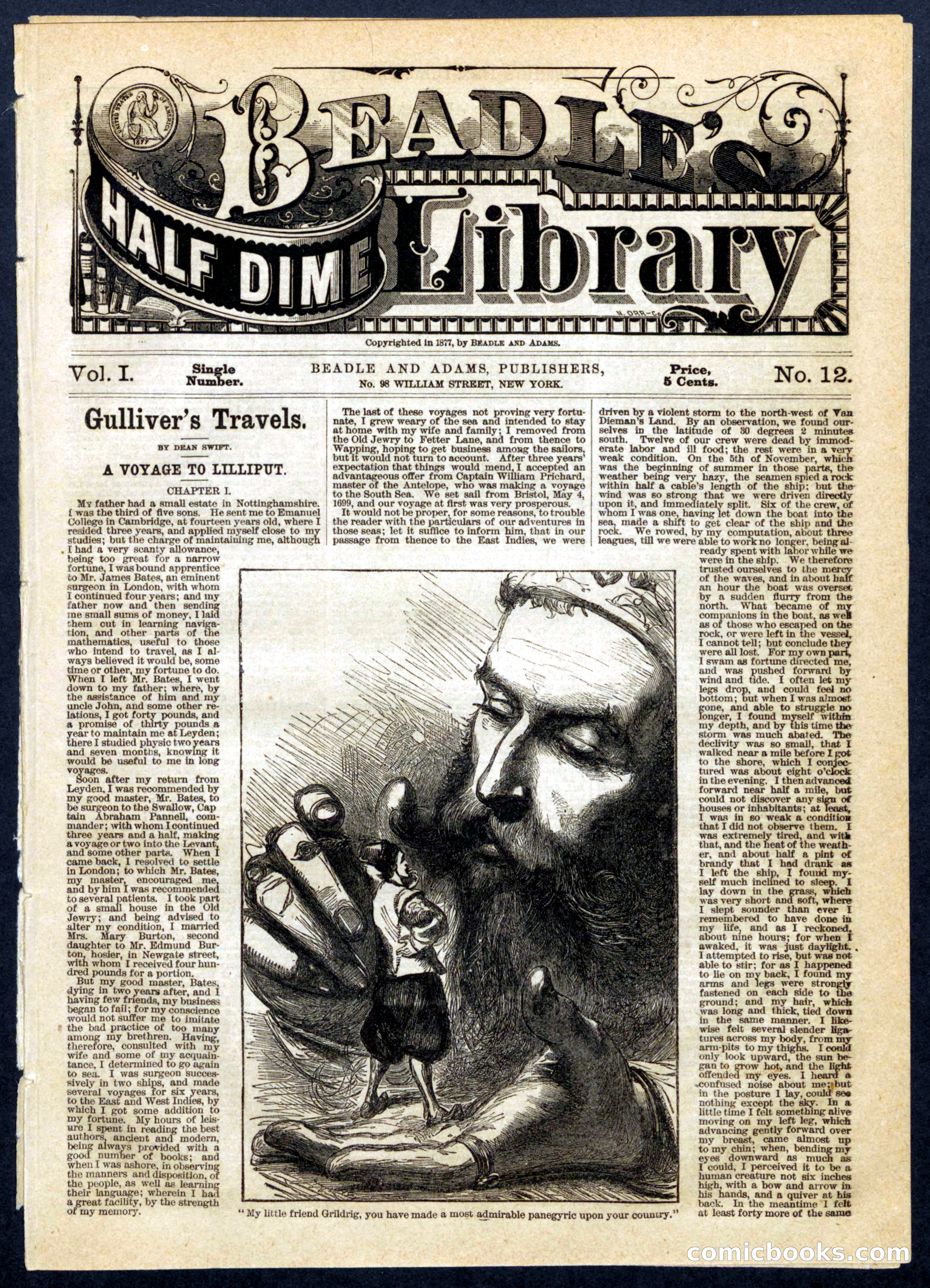 Beadle's Half Dime Library, No. 12 — page 1 of 16