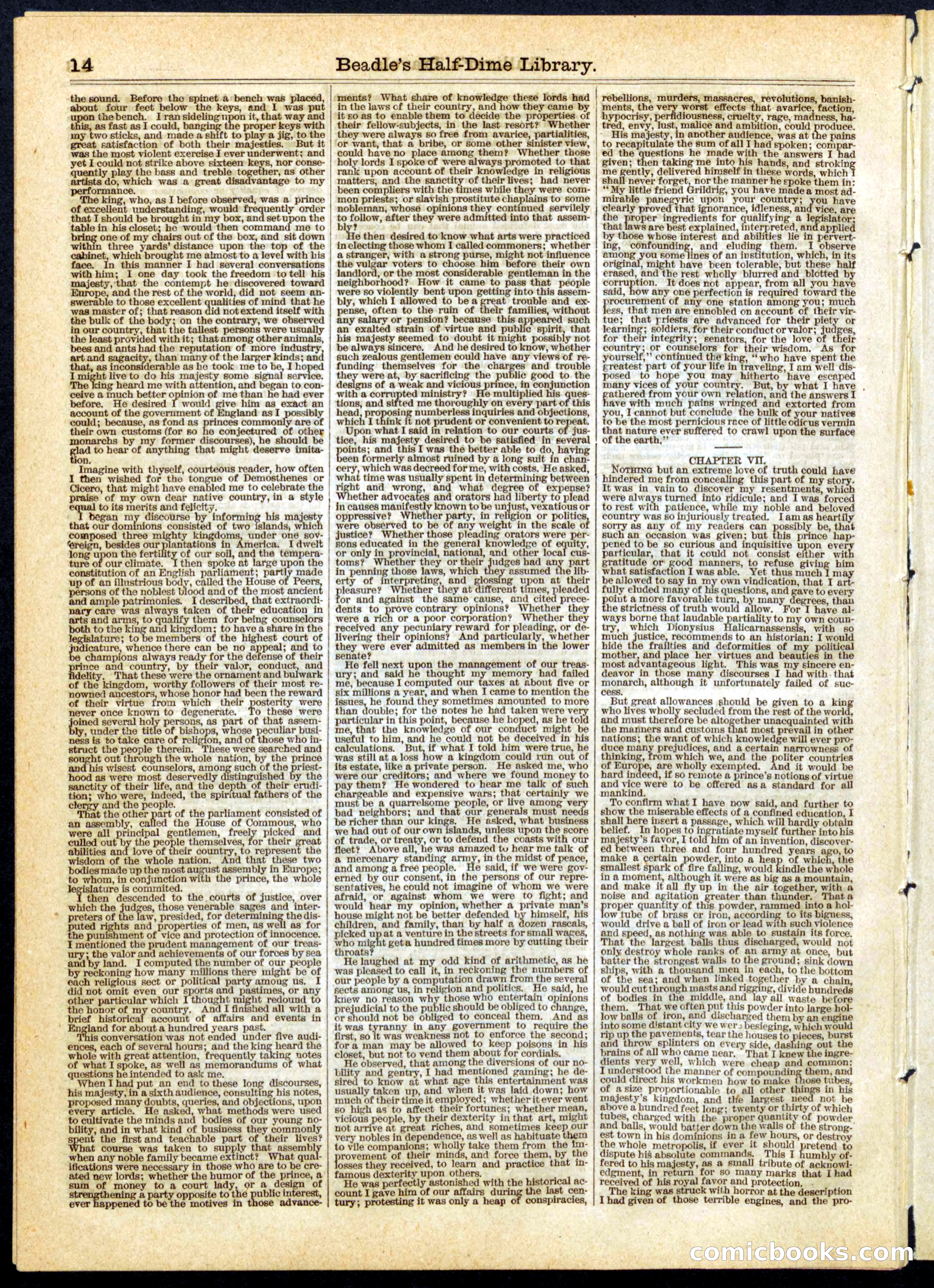 Beadle's Half Dime Library, No. 12 — page 14 of 16