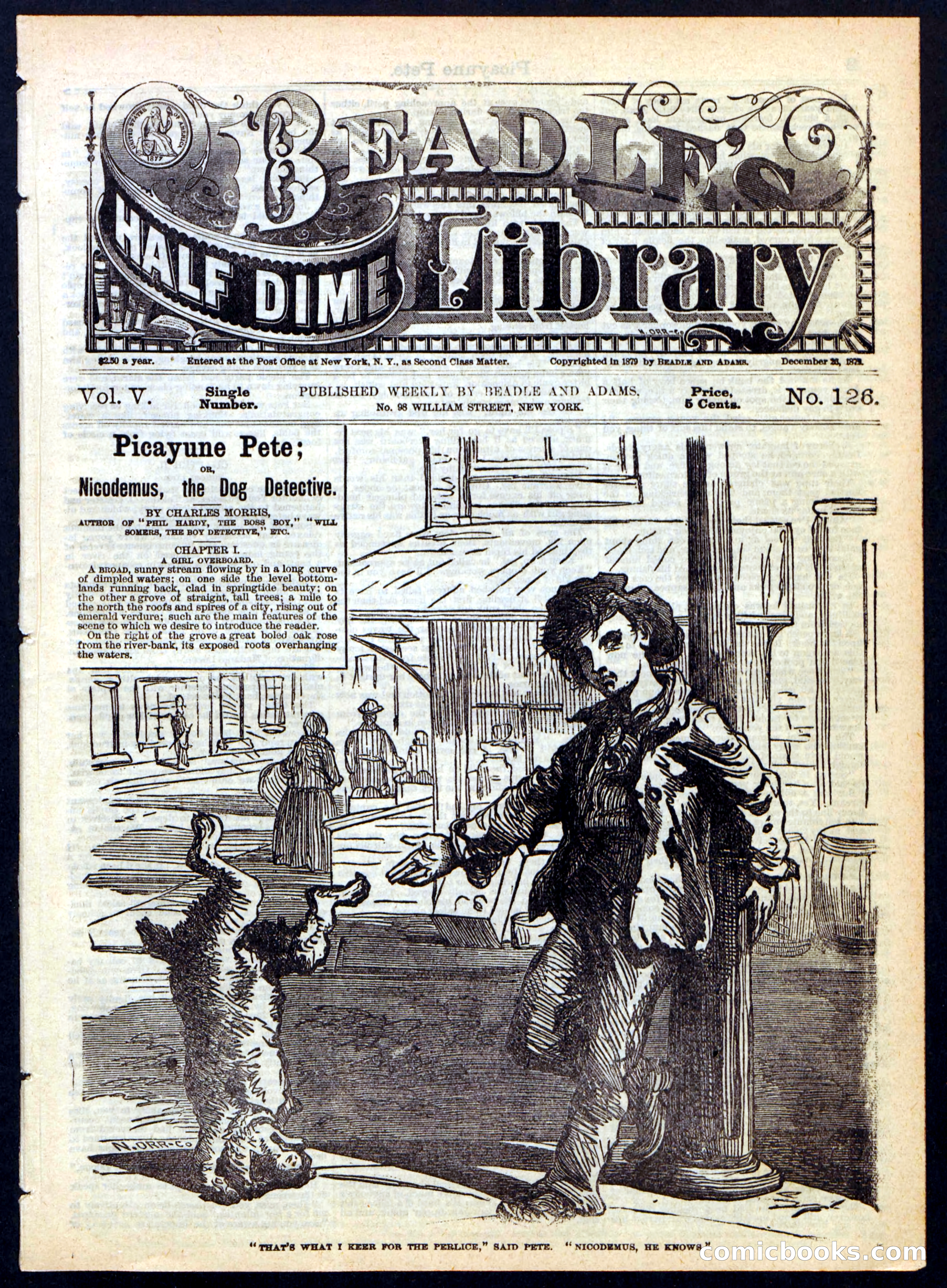 Beadle's Half Dime Library, No. 126 — page 1 of 24