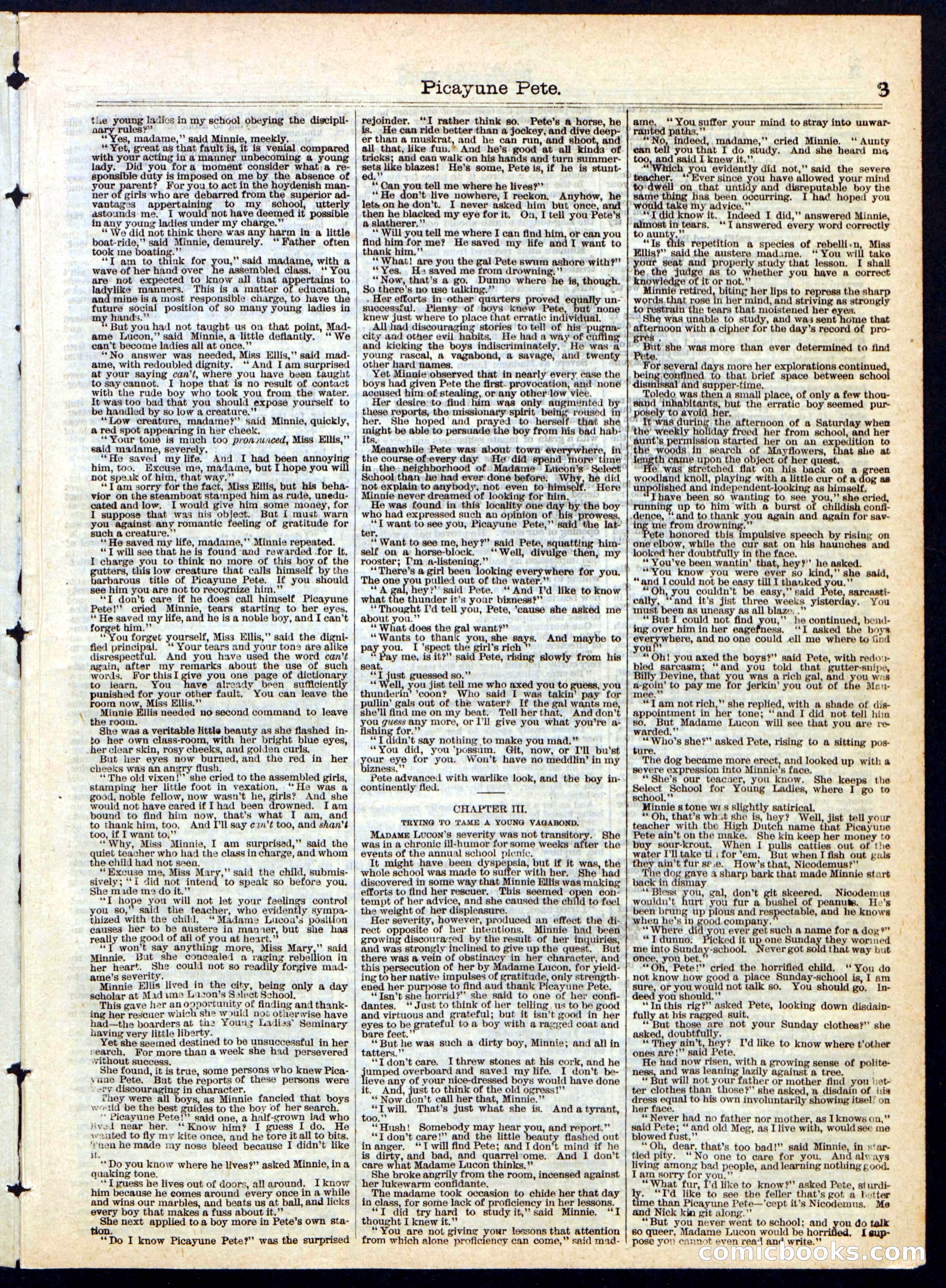Beadle's Half Dime Library, No. 126 — page 3 of 24