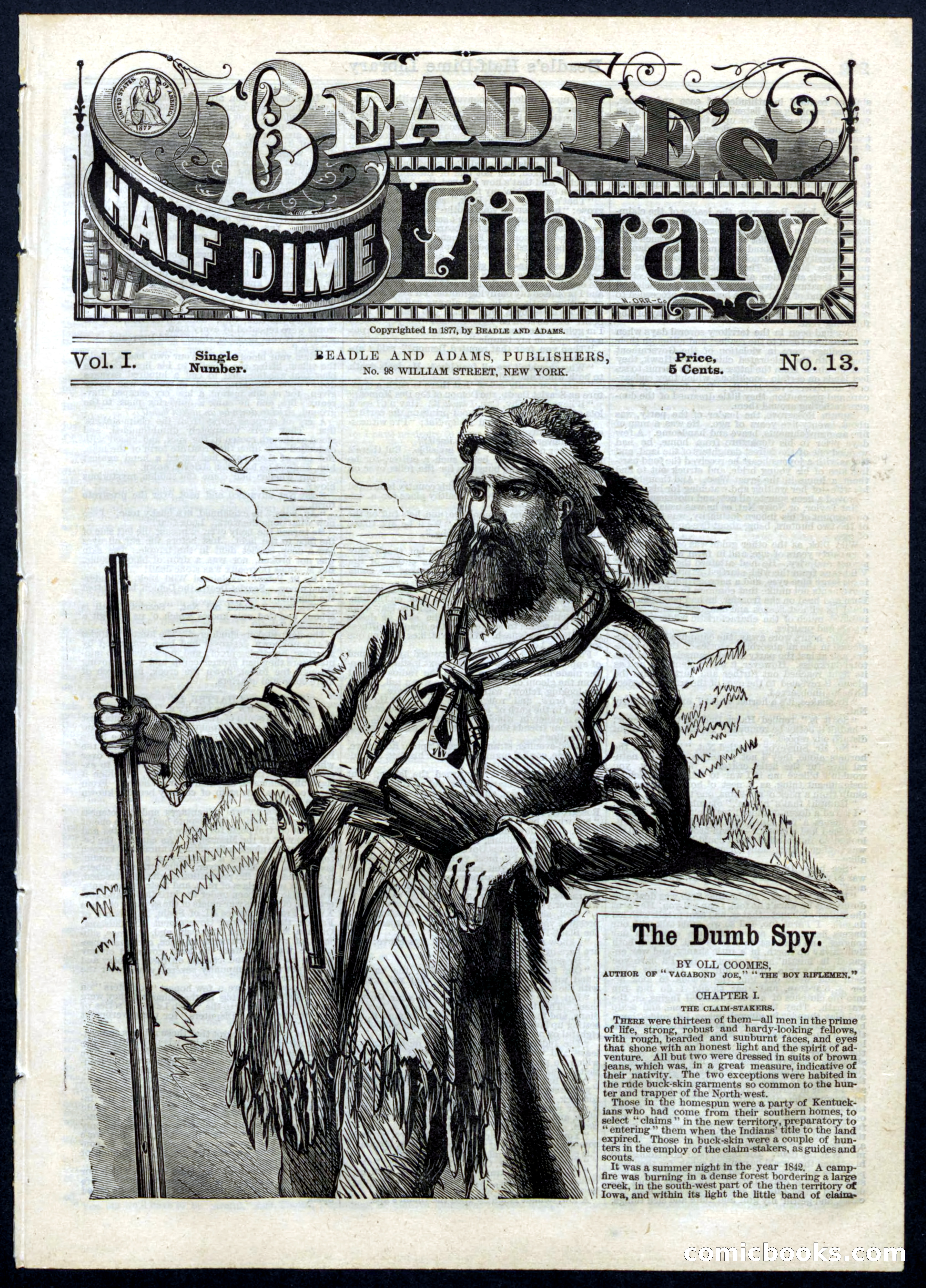 Beadle's Half Dime Library, No. 13 — page 1 of 20