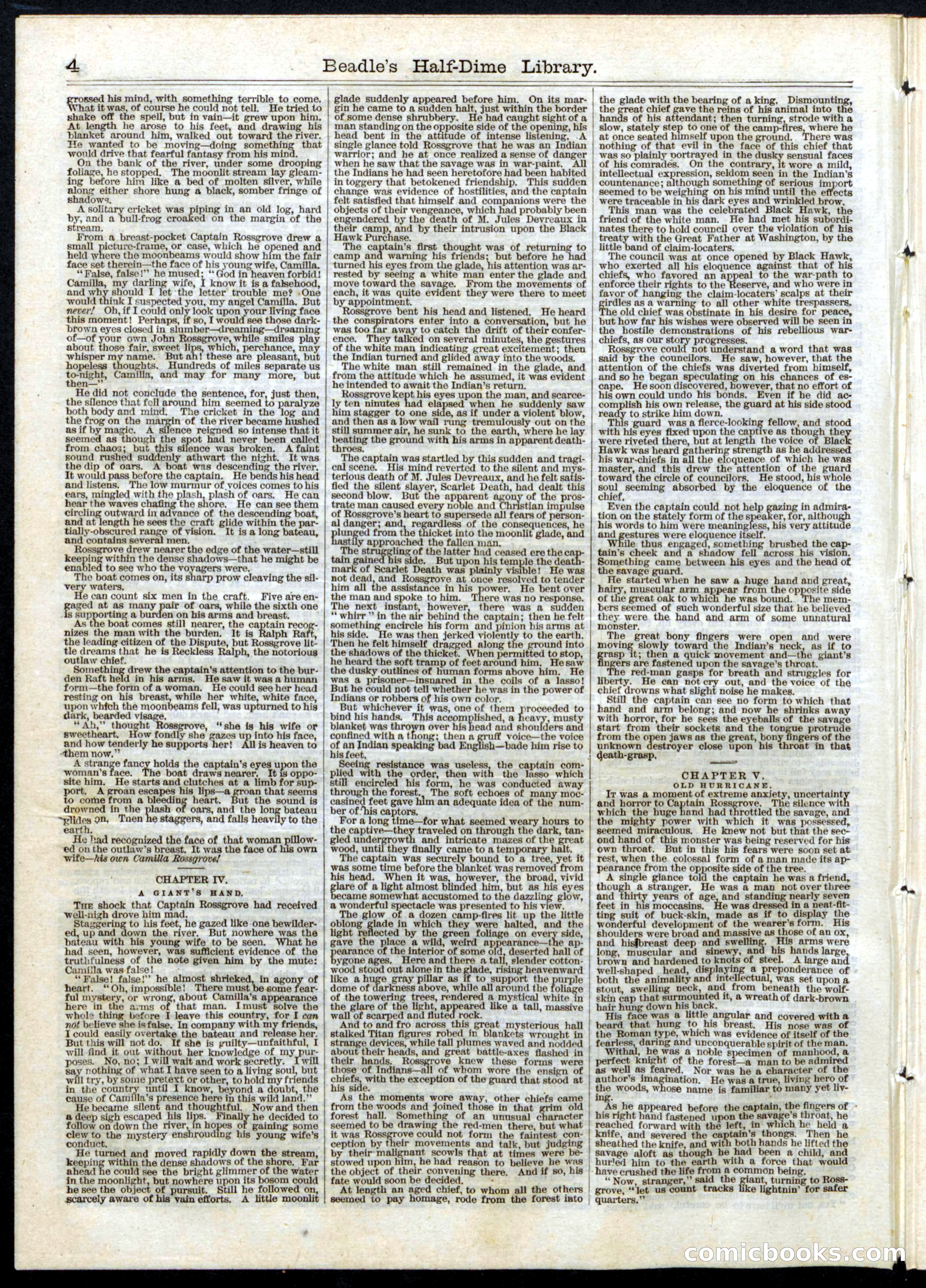 Beadle's Half Dime Library, No. 13 — page 4 of 20