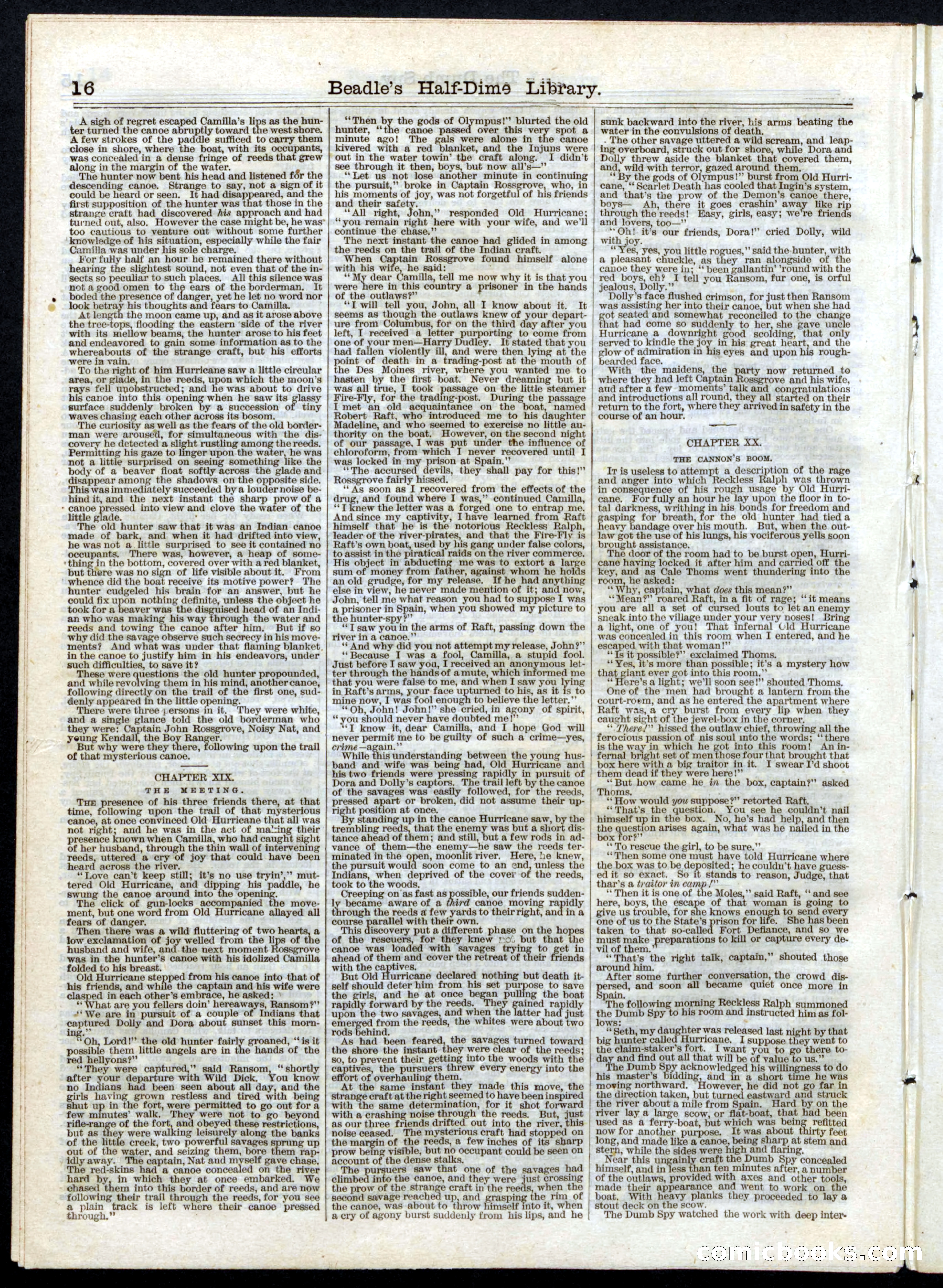 Beadle's Half Dime Library, No. 13 — page 16 of 20