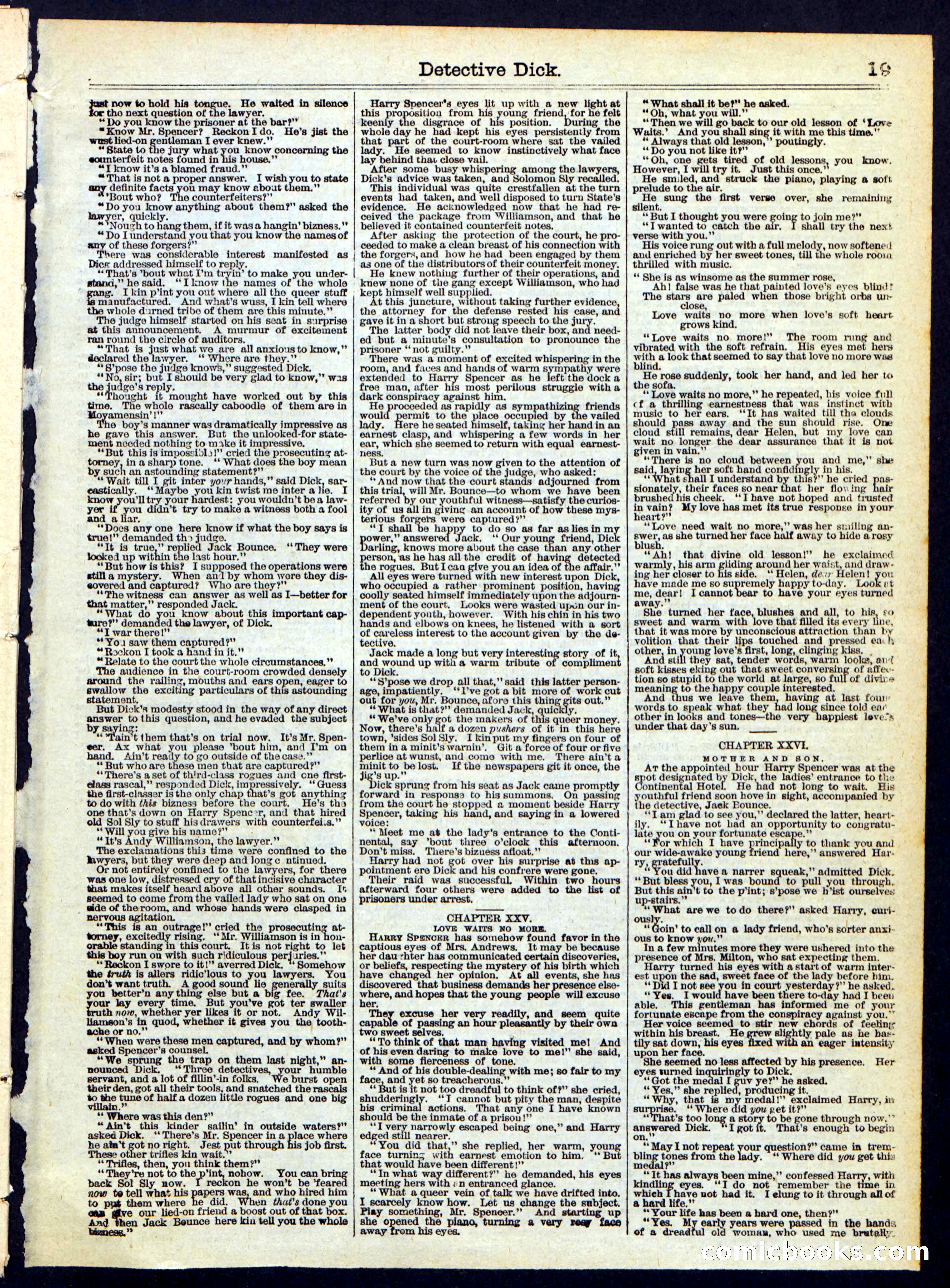 Beadle's Half Dime Library, No. 130 — page 19 of 20
