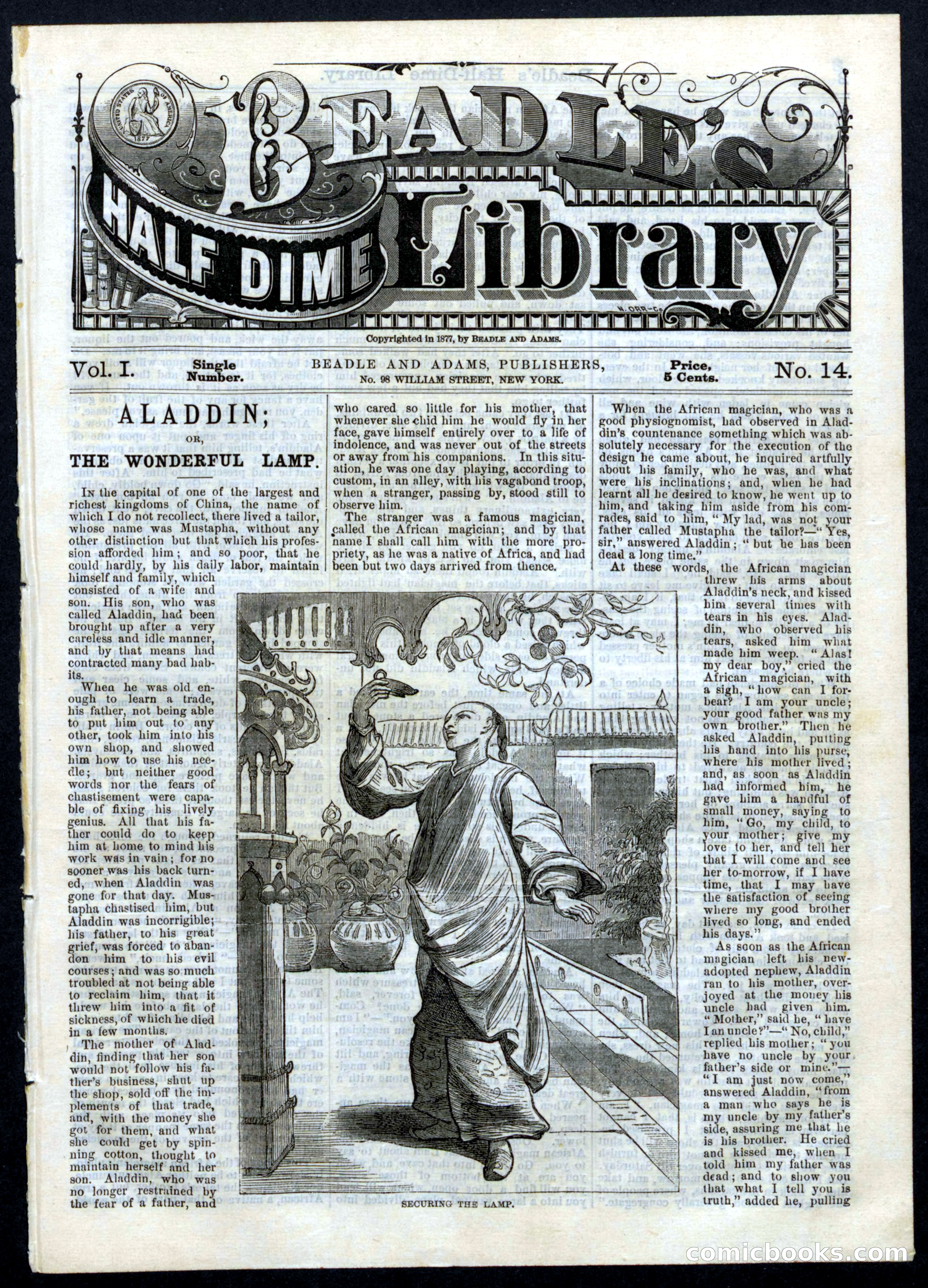 Beadle's Half Dime Library, No. 14 — page 1 of 16