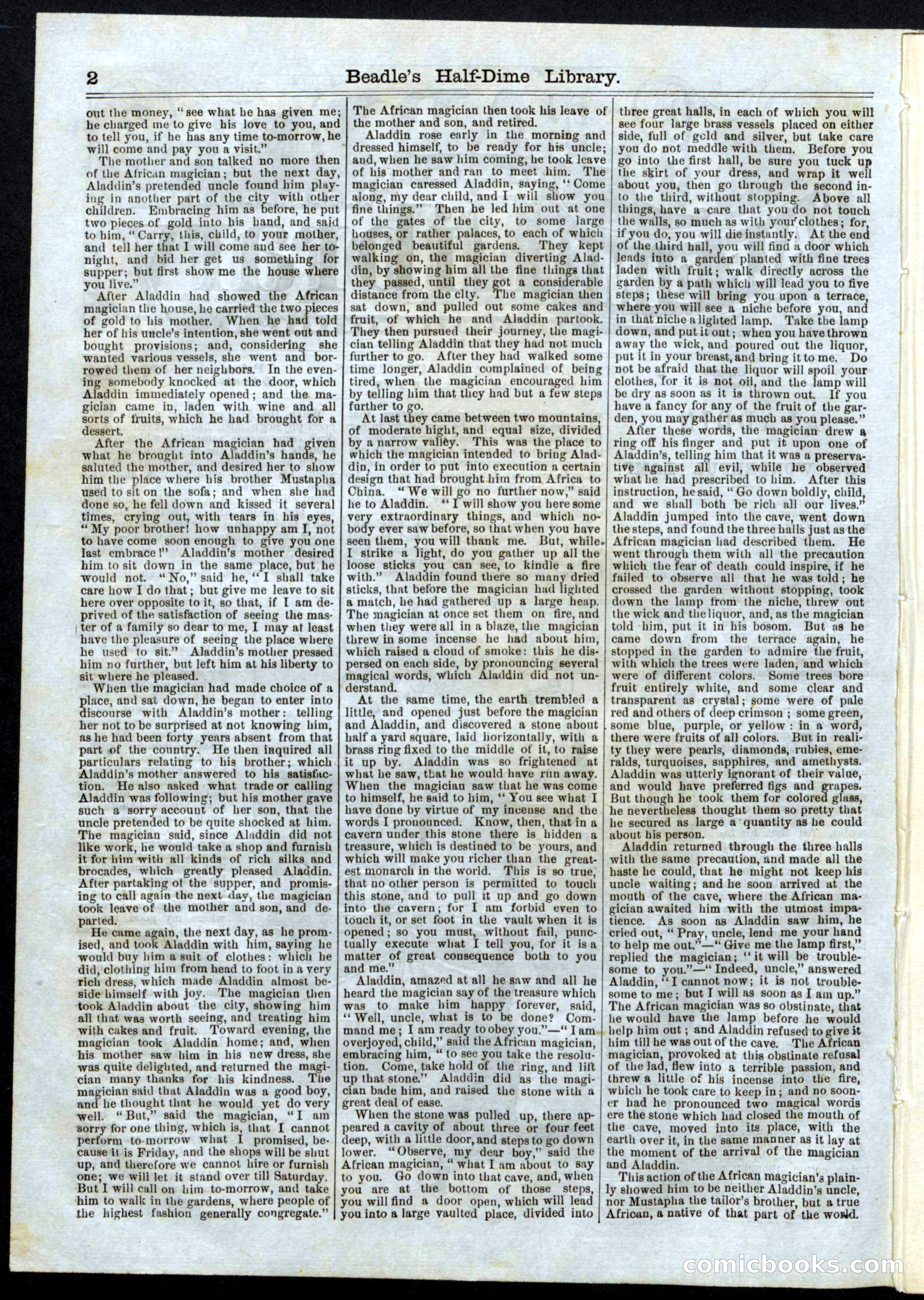 Beadle's Half Dime Library, No. 14 — page 2 of 16