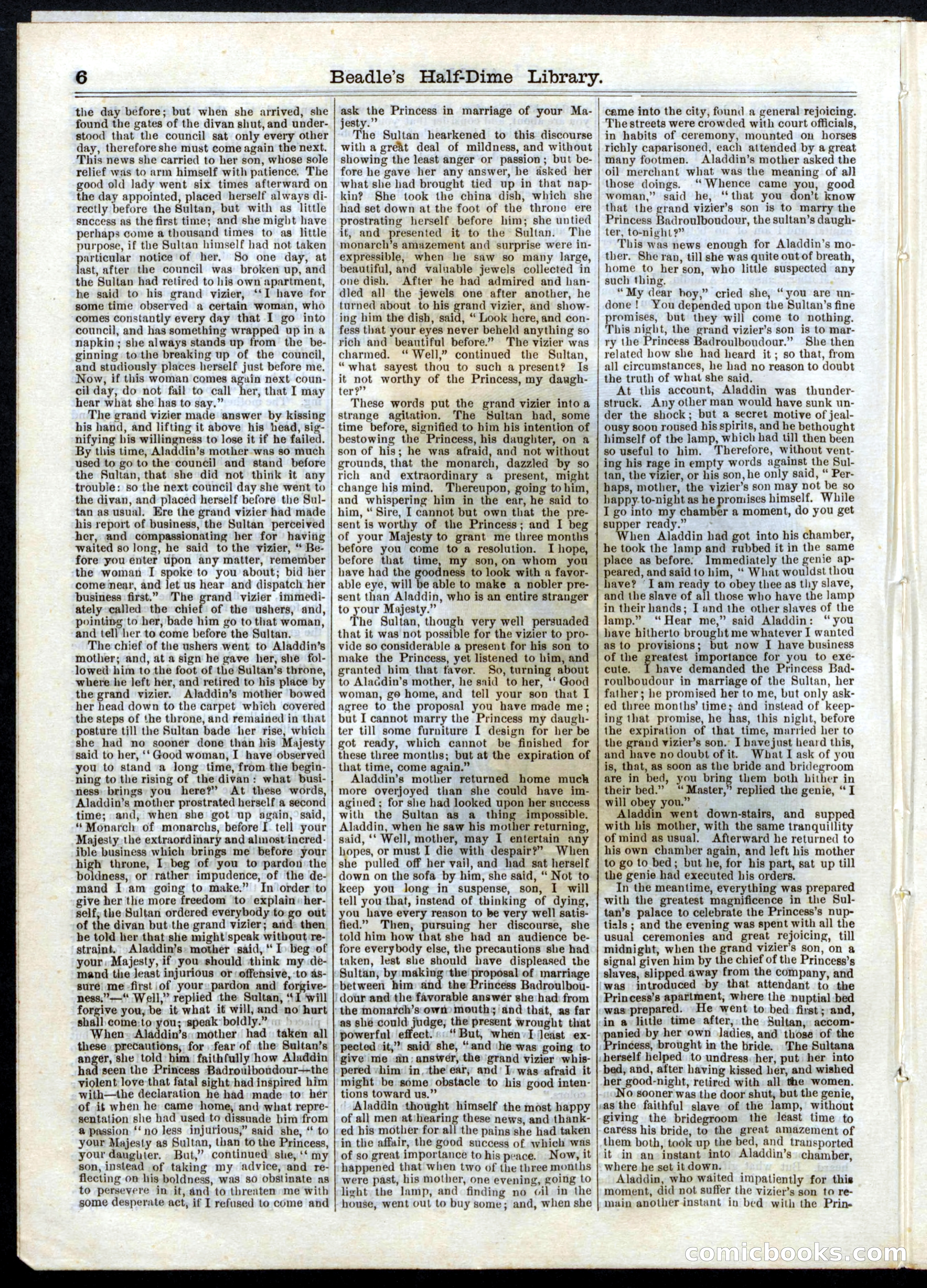 Beadle's Half Dime Library, No. 14 — page 6 of 16