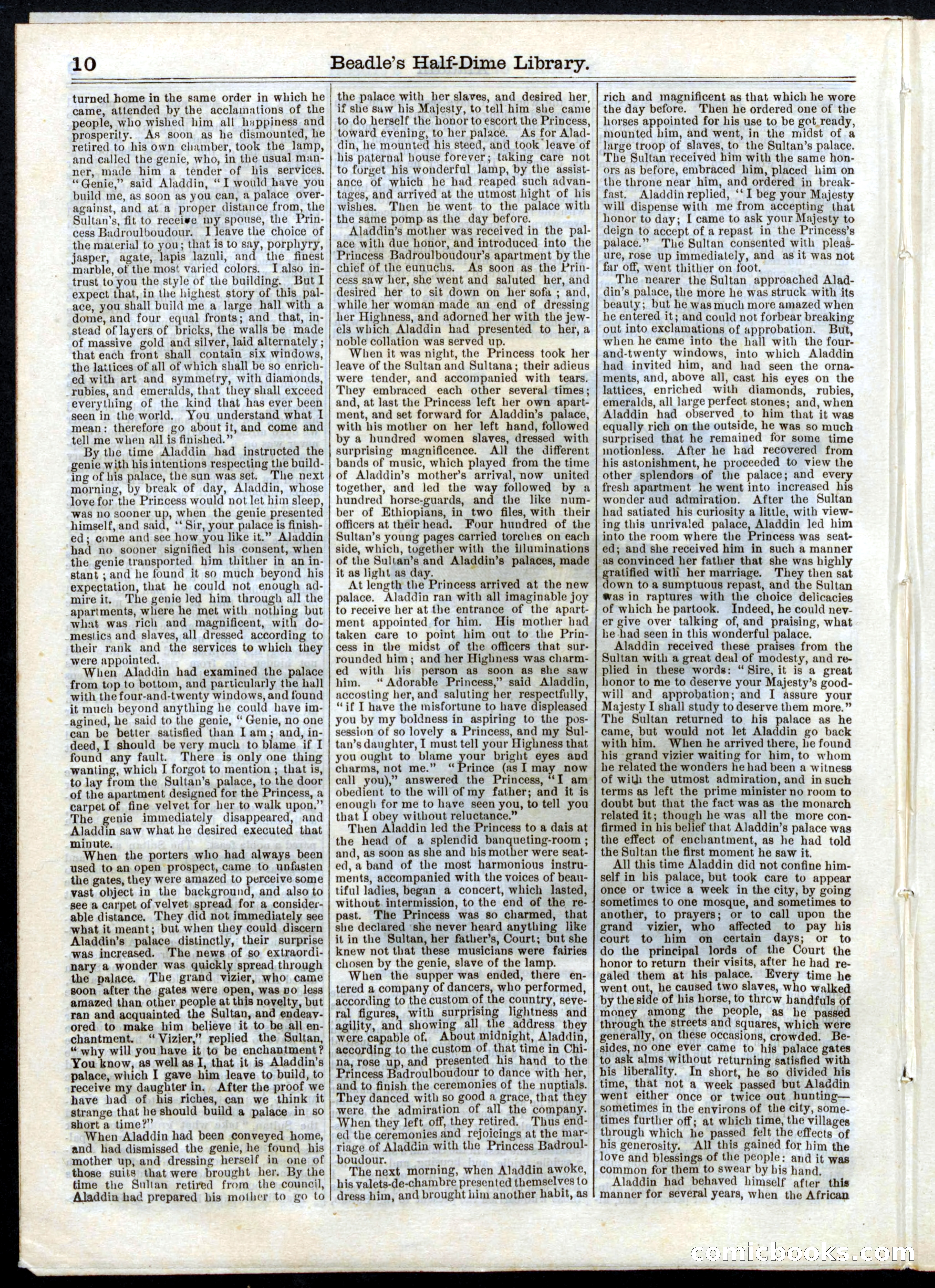 Beadle's Half Dime Library, No. 14 — page 10 of 16