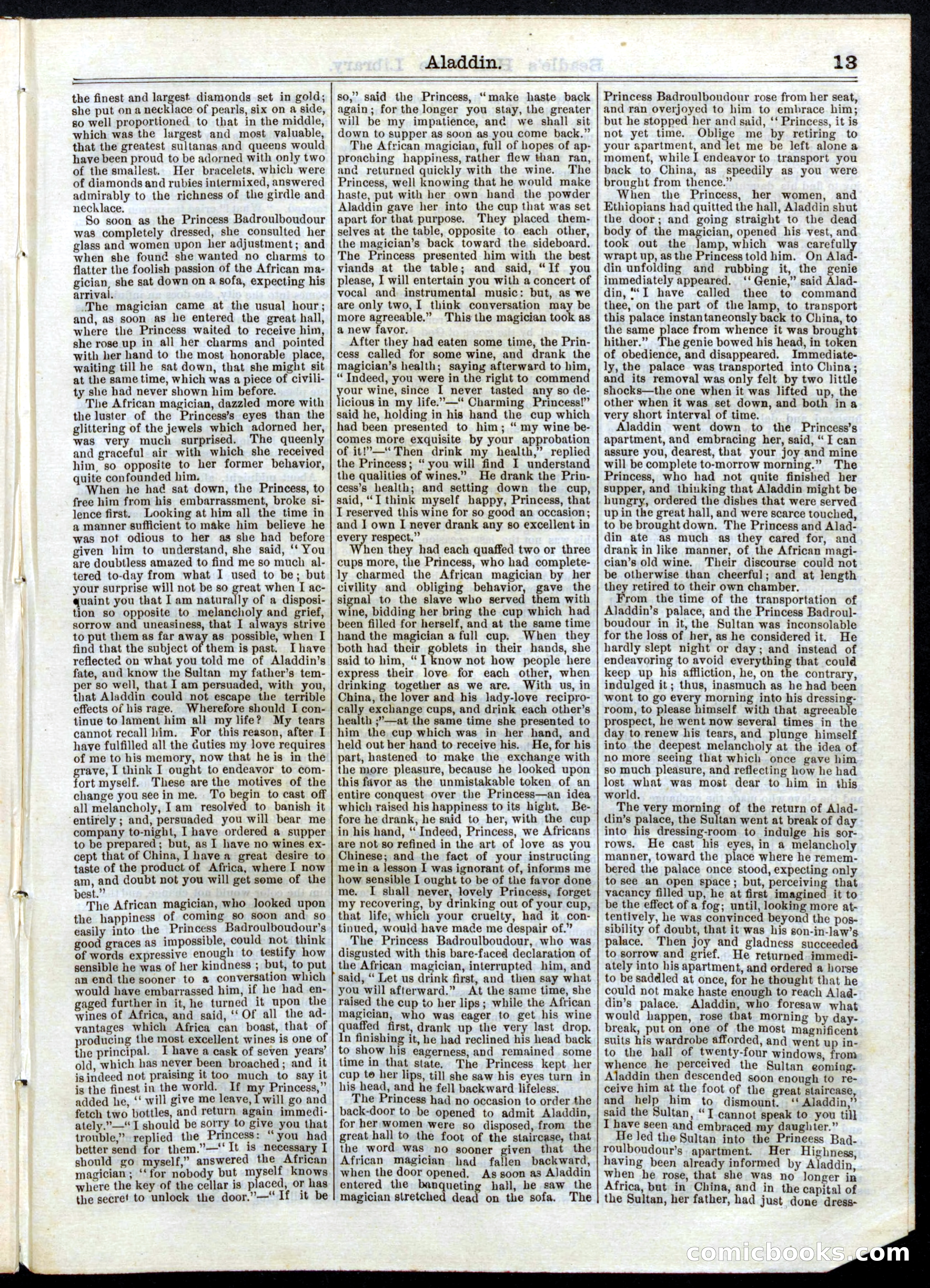 Beadle's Half Dime Library, No. 14 — page 13 of 16