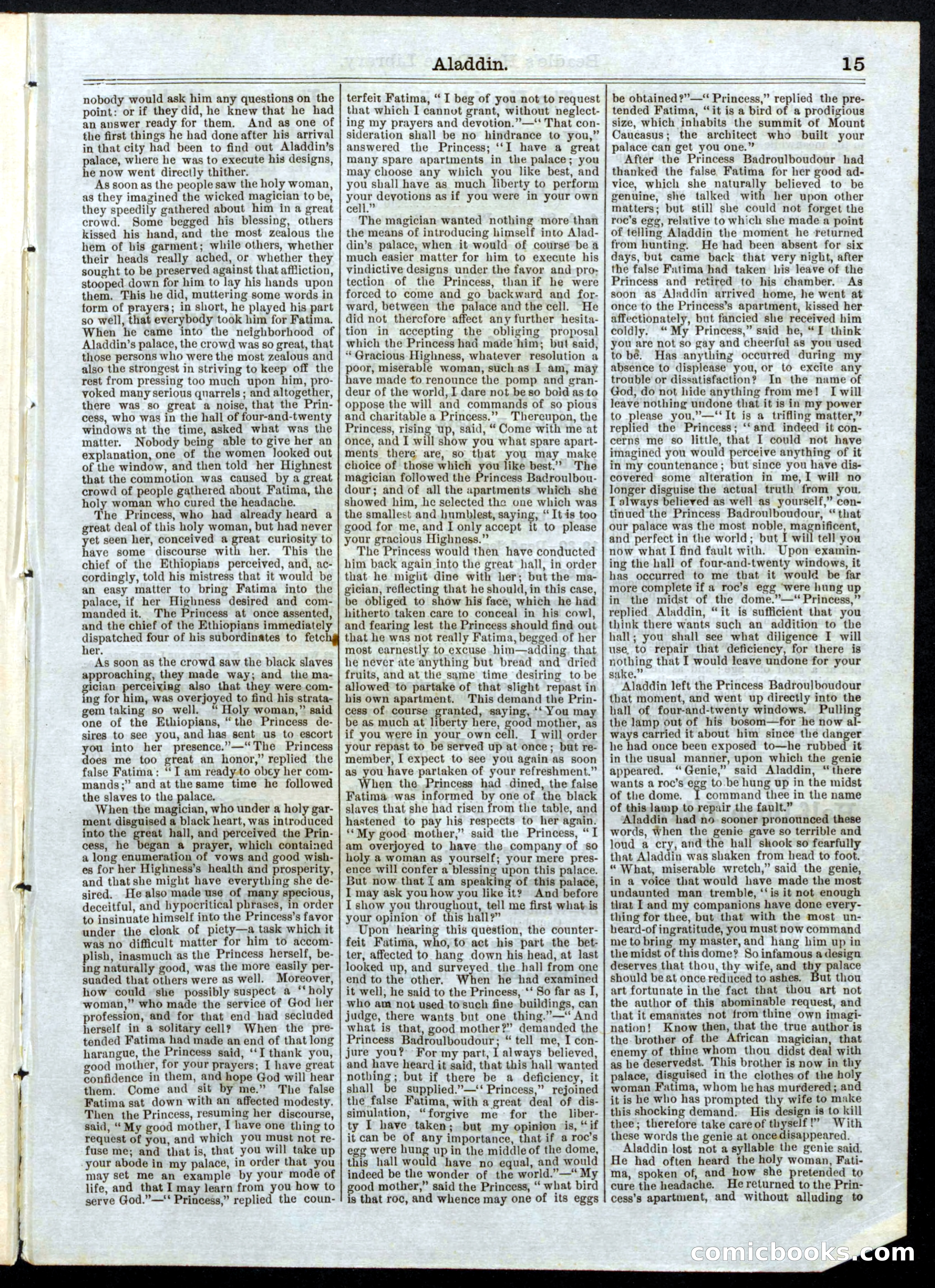 Beadle's Half Dime Library, No. 14 — page 15 of 16