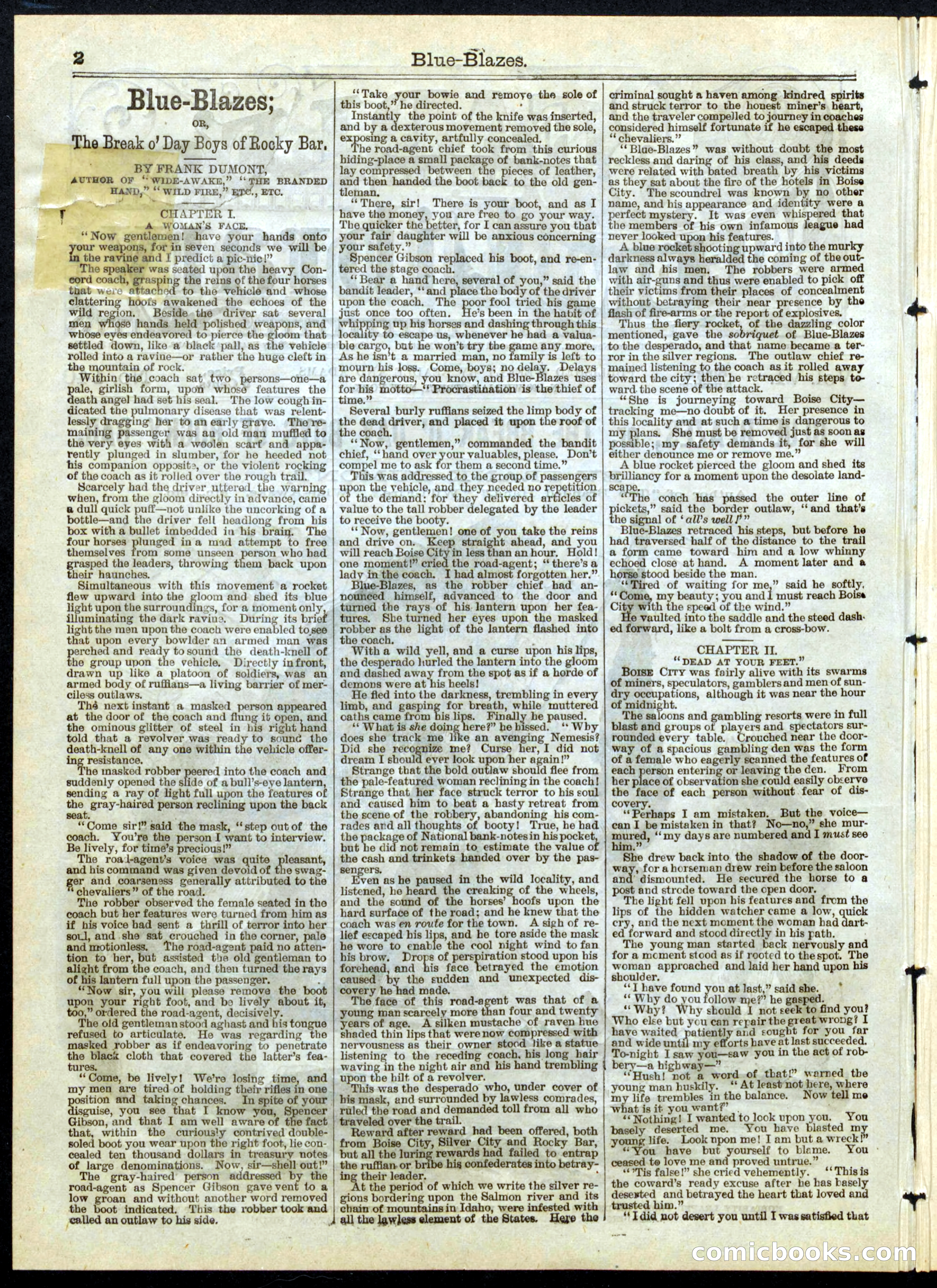 Beadle's Half Dime Library, No. 140 — page 2 of 16