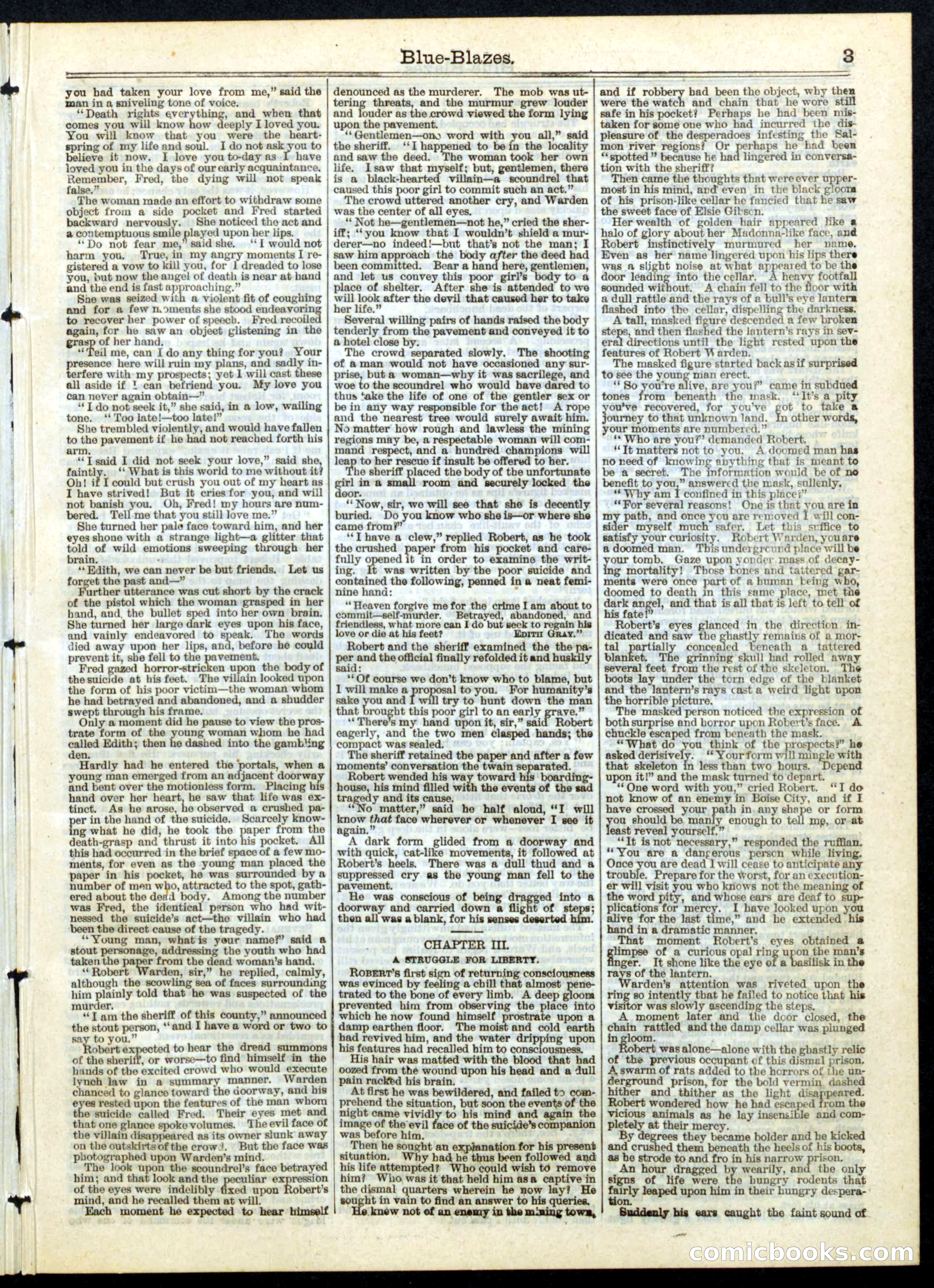 Beadle's Half Dime Library, No. 140 — page 3 of 16