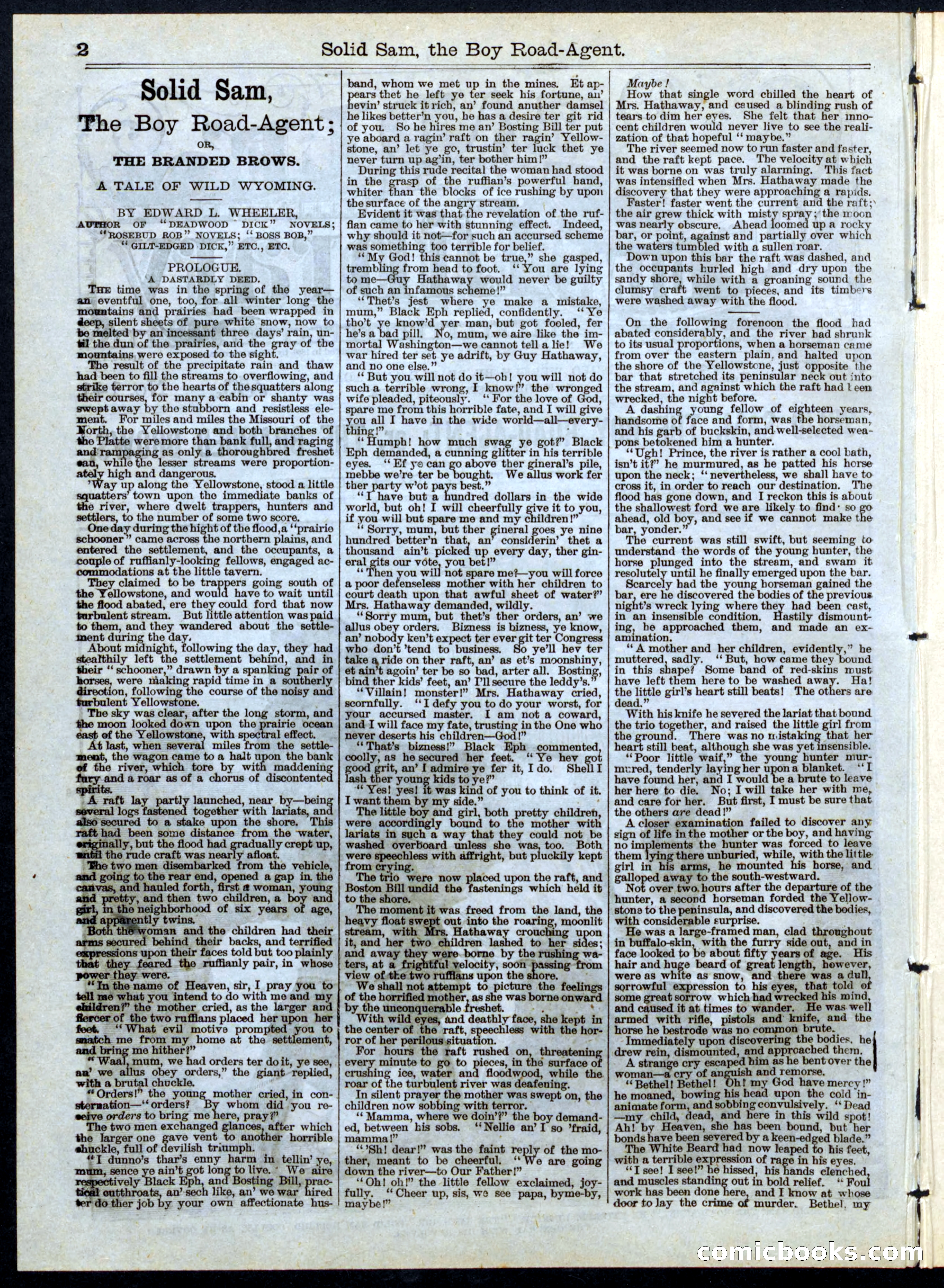 Beadle's Half Dime Library, No. 141 — page 2 of 16