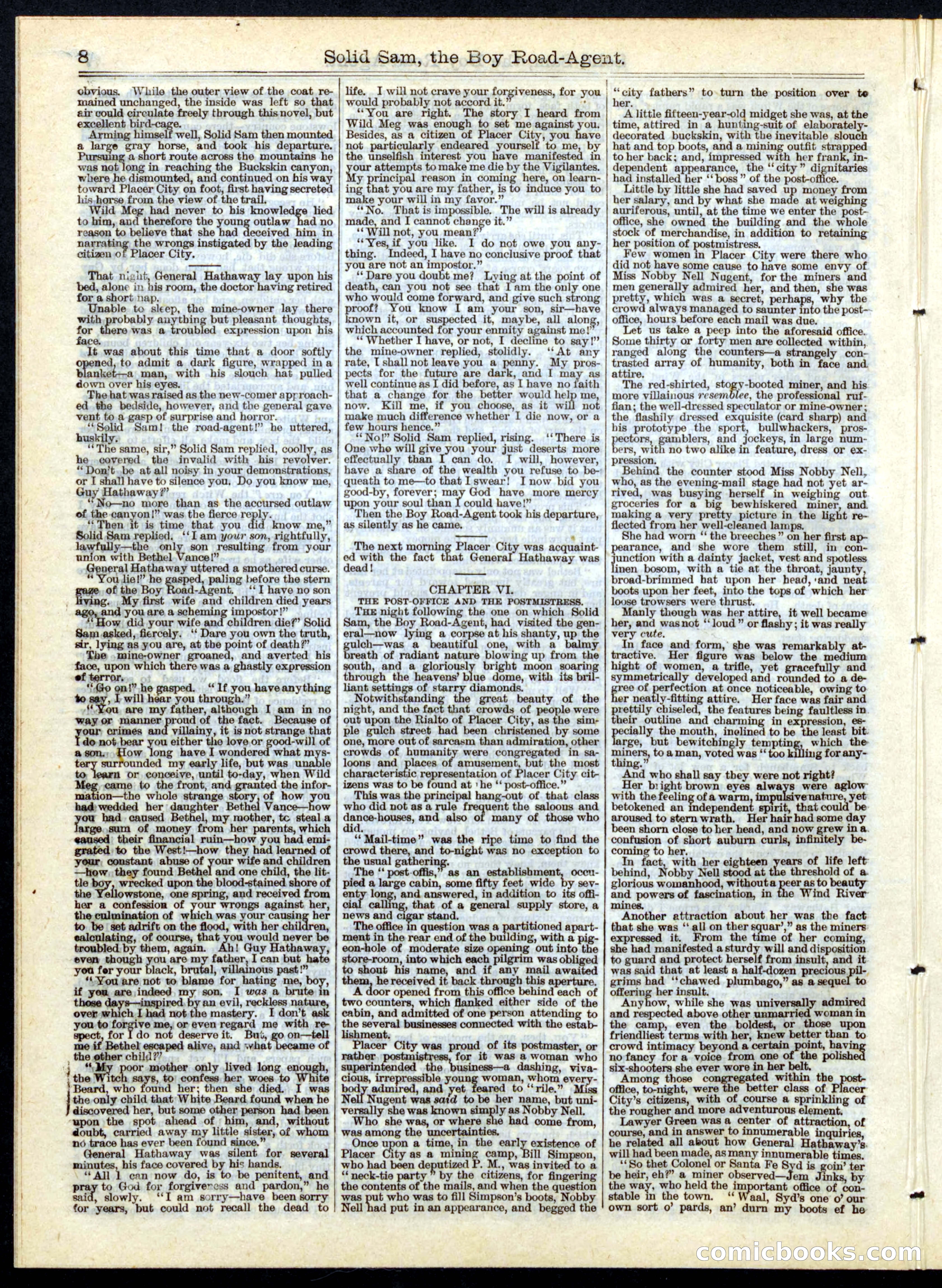 Beadle's Half Dime Library, No. 141 — page 8 of 16