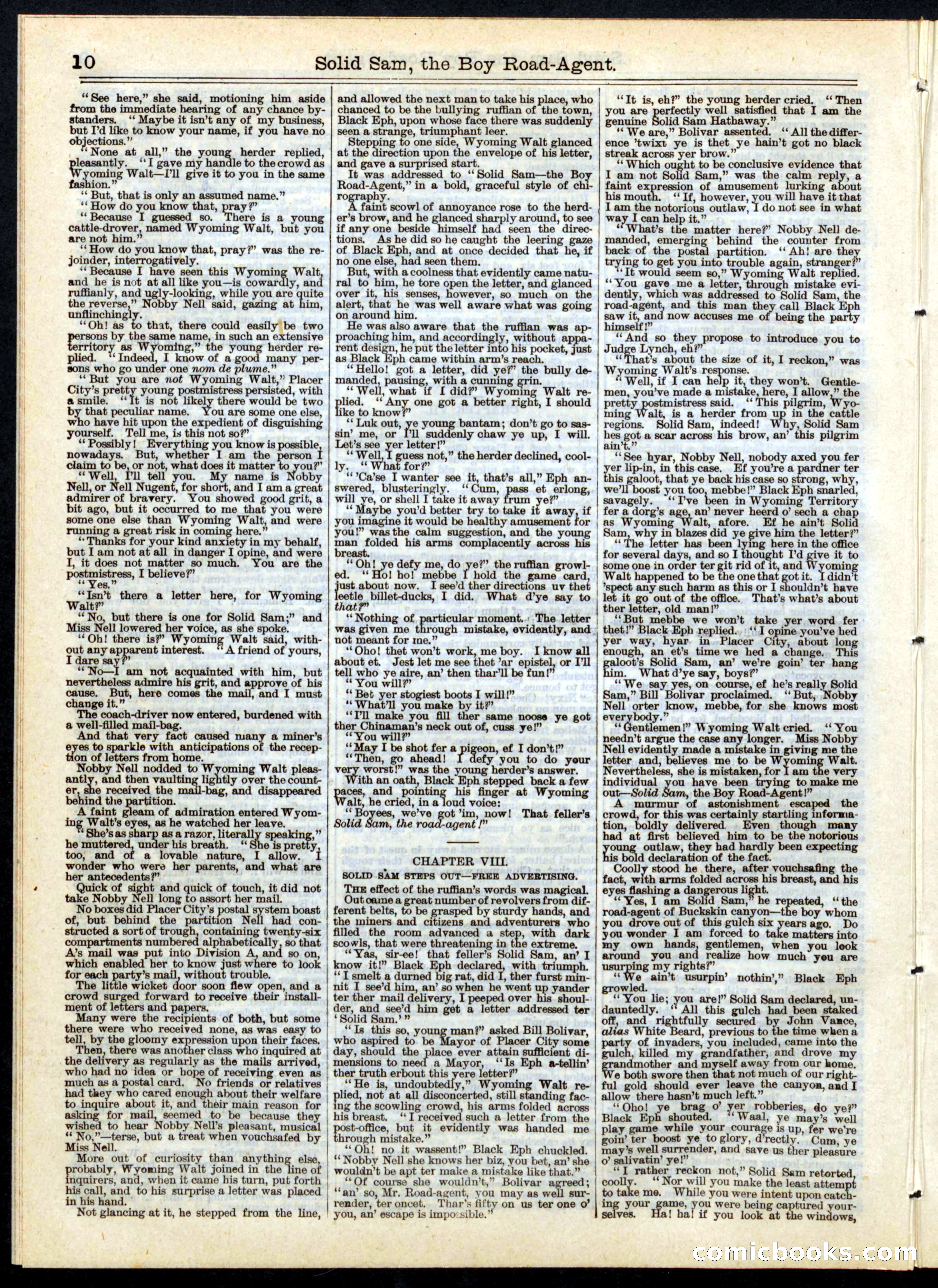 Beadle's Half Dime Library, No. 141 — page 10 of 16