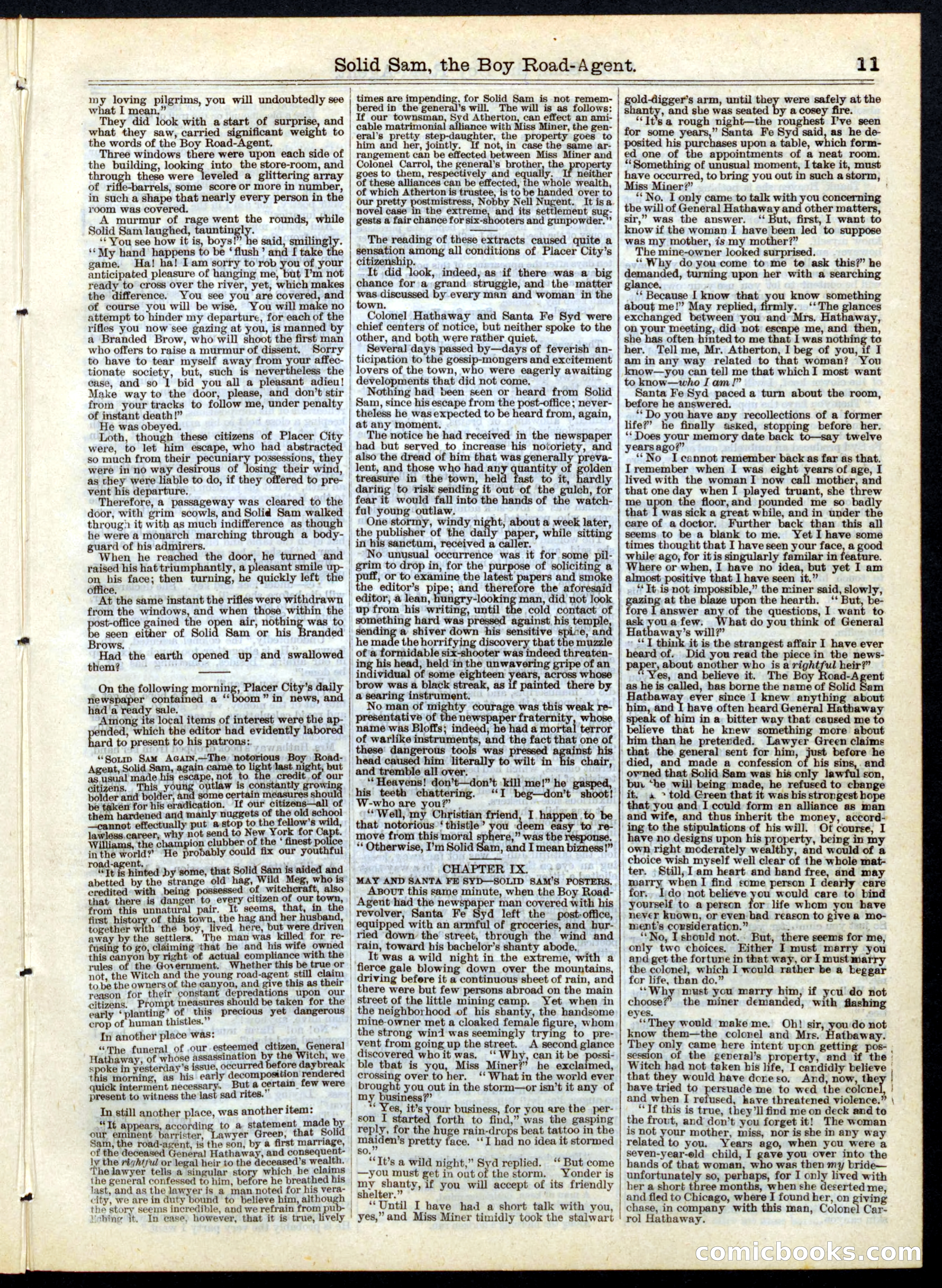 Beadle's Half Dime Library, No. 141 — page 11 of 16