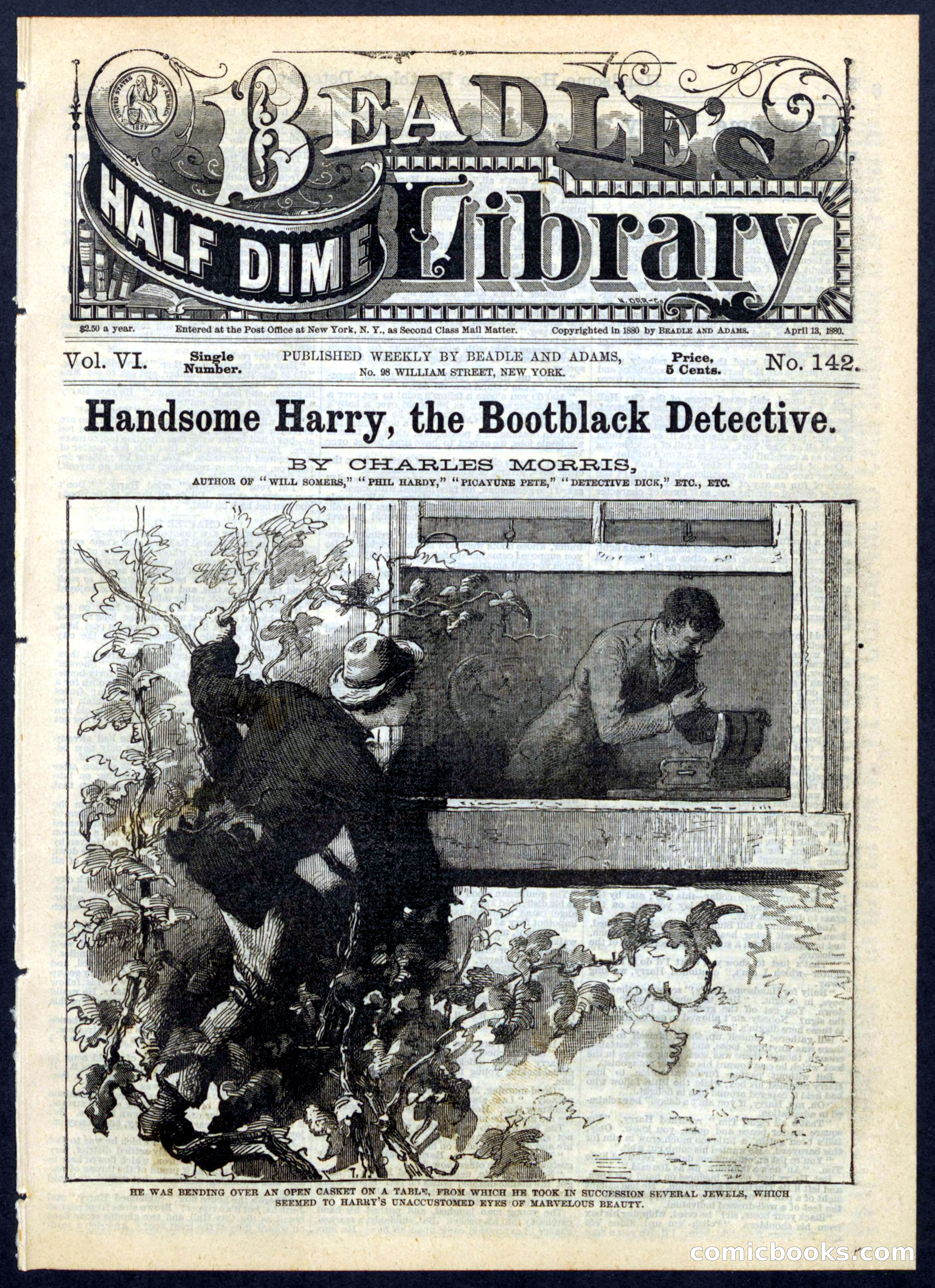 Beadle's Half Dime Library, No. 142 — page 1 of 16