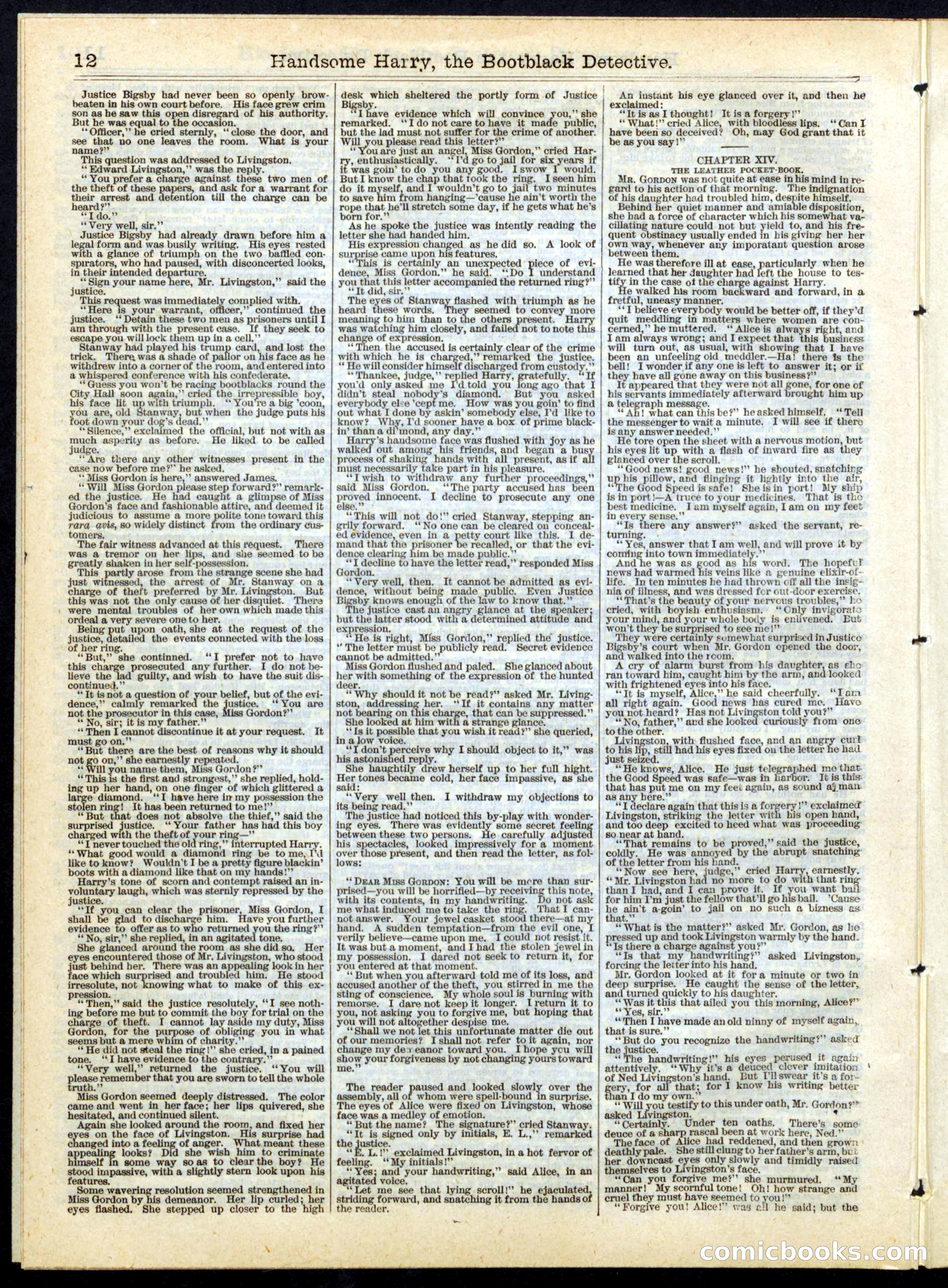 Beadle's Half Dime Library, No. 142 — page 12 of 16