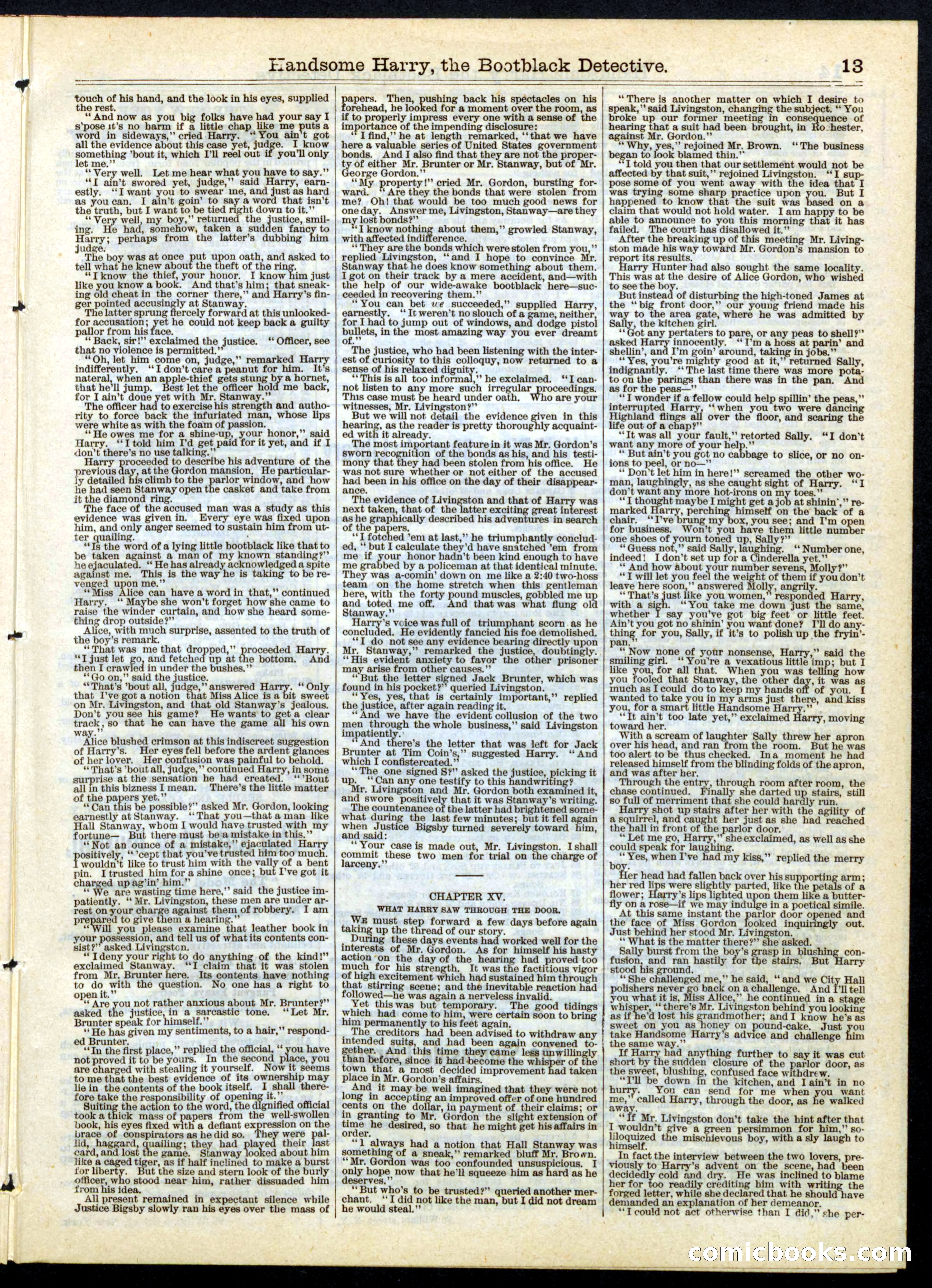 Beadle's Half Dime Library, No. 142 — page 13 of 16