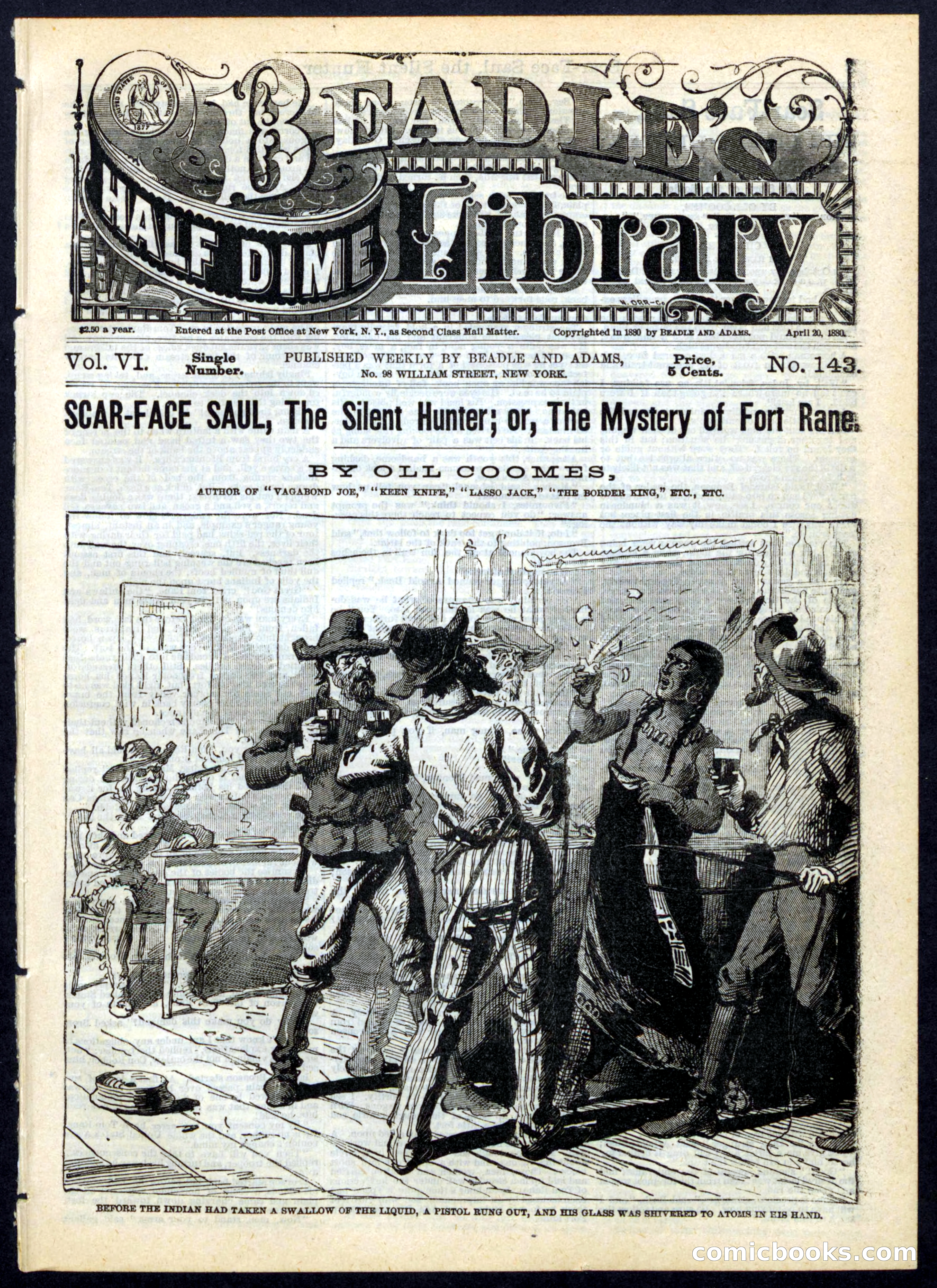 Beadle's Half Dime Library, No. 143 — page 1 of 16