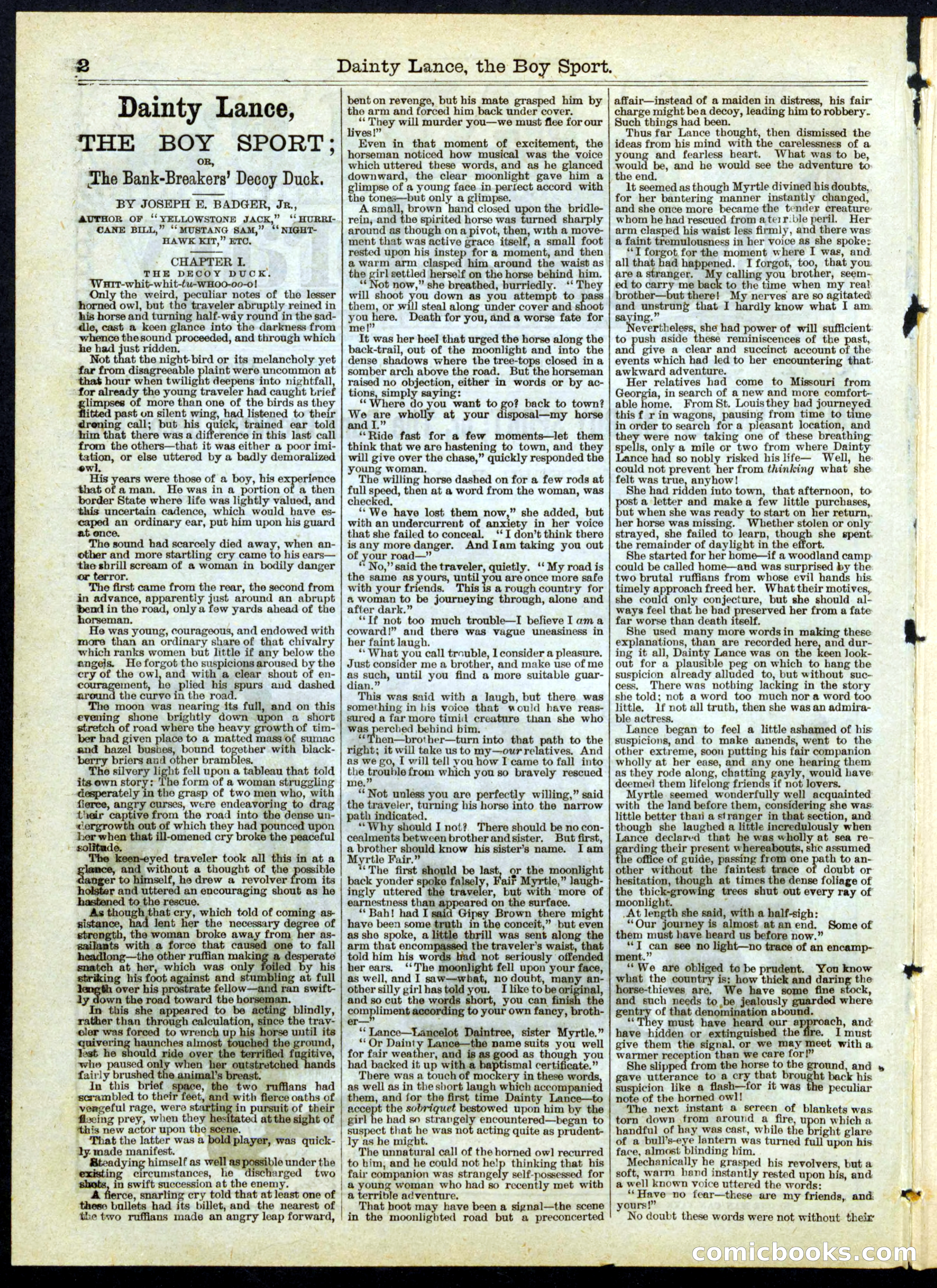 Beadle's Half Dime Library No. 144 — page 2 of 16