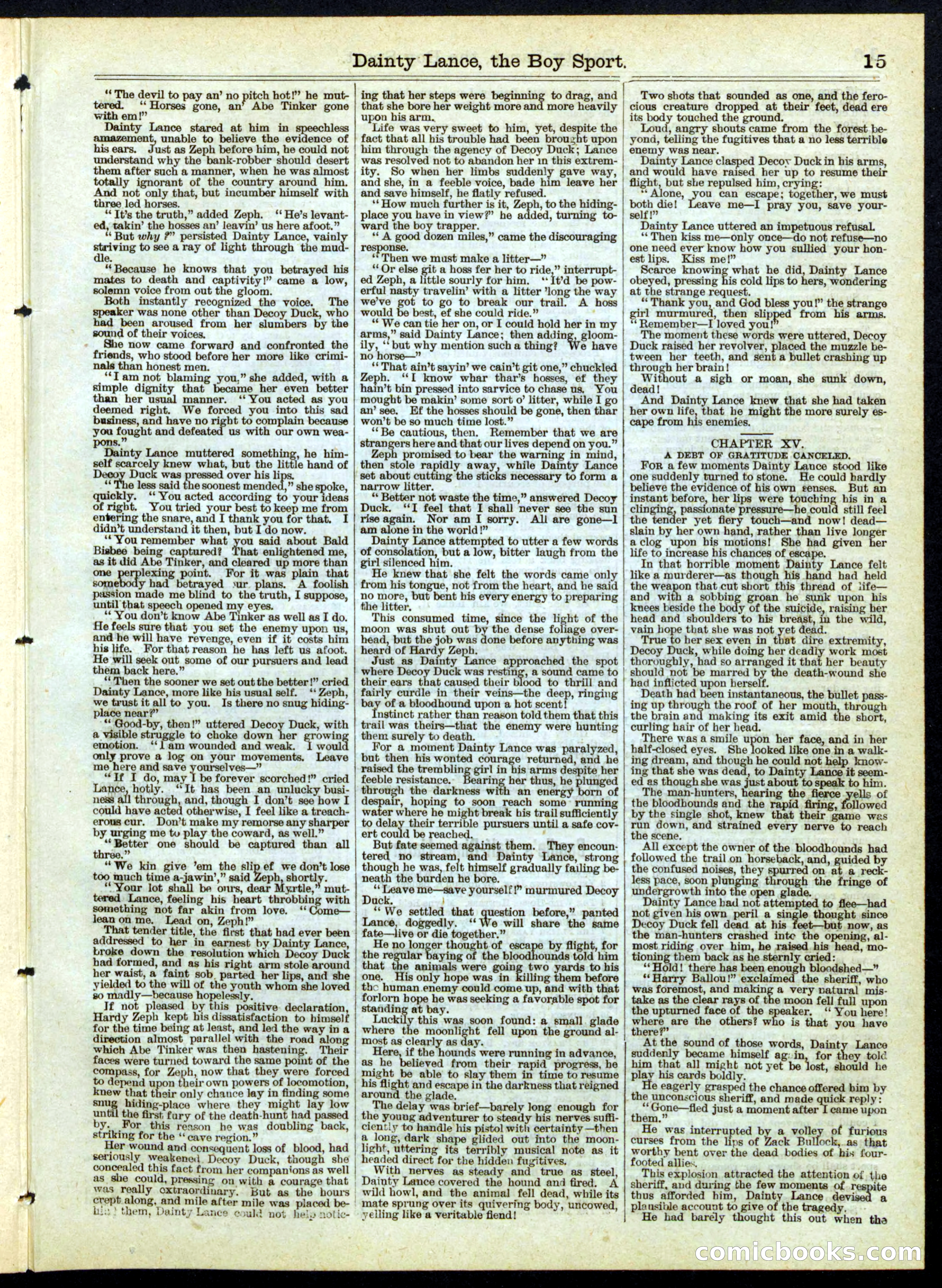 Beadle's Half Dime Library No. 144 — page 15 of 16
