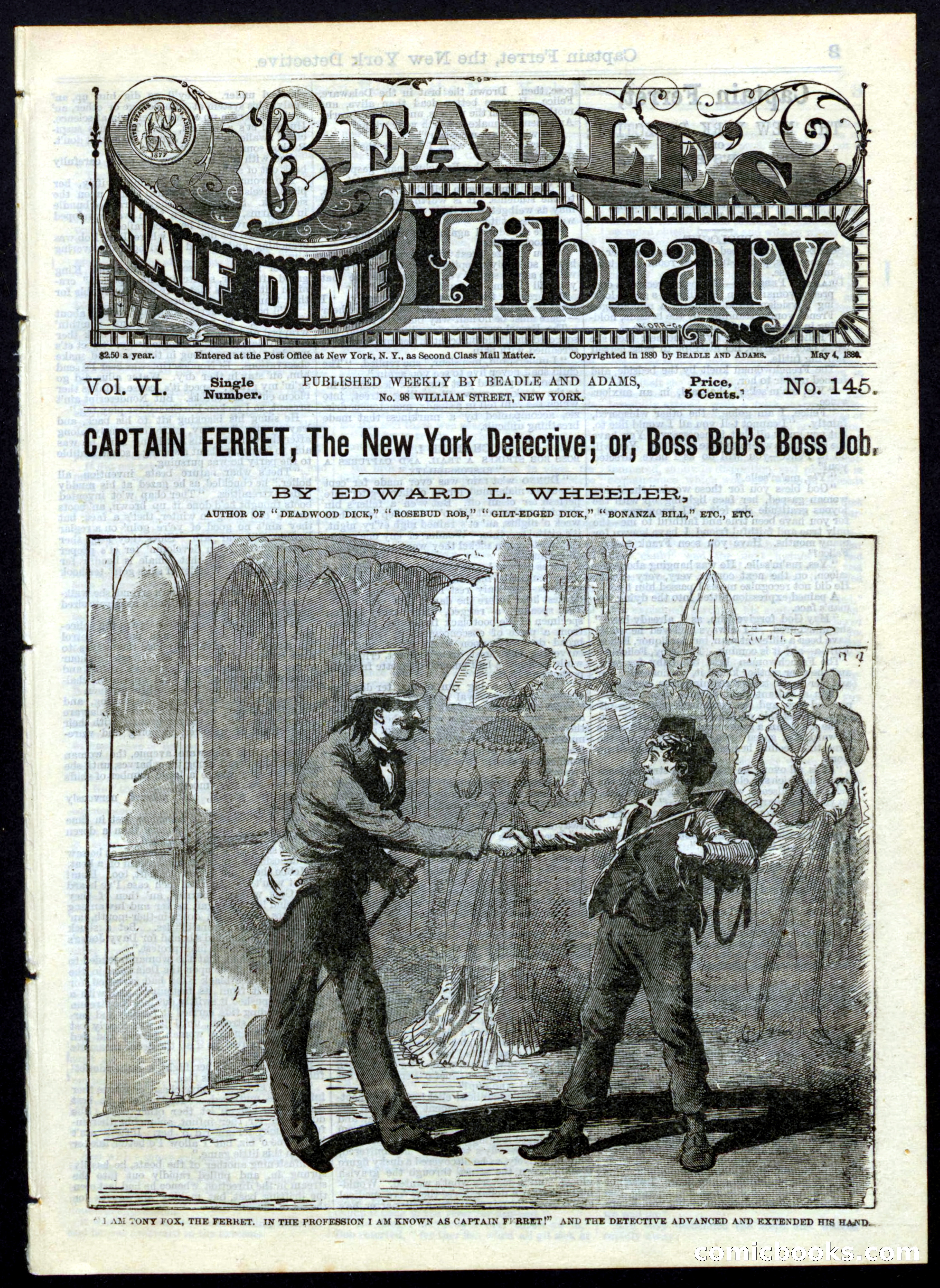 Beadle's Half Dime Library, No. 145 — page 1 of 16
