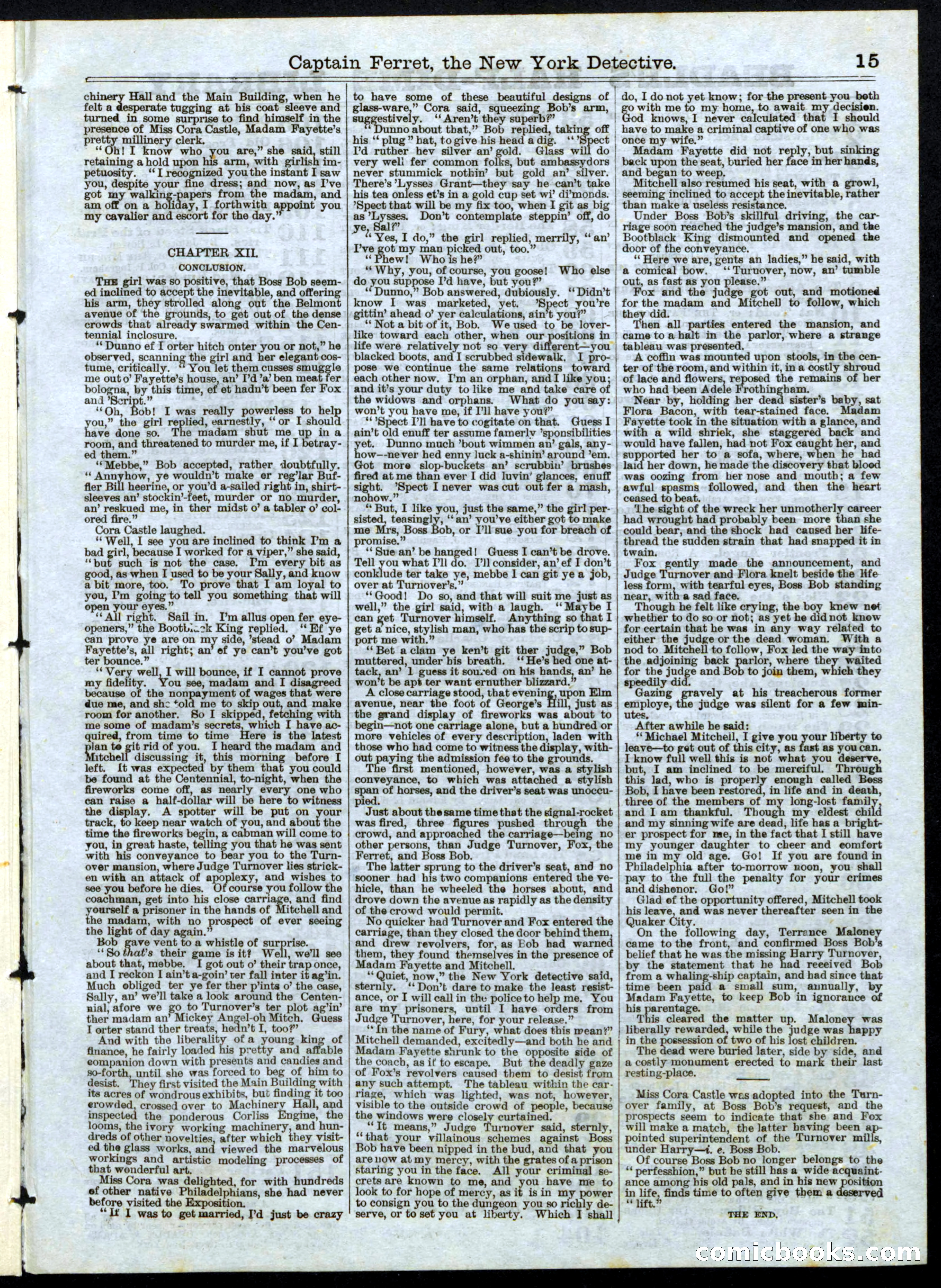Beadle's Half Dime Library, No. 145 — page 15 of 16