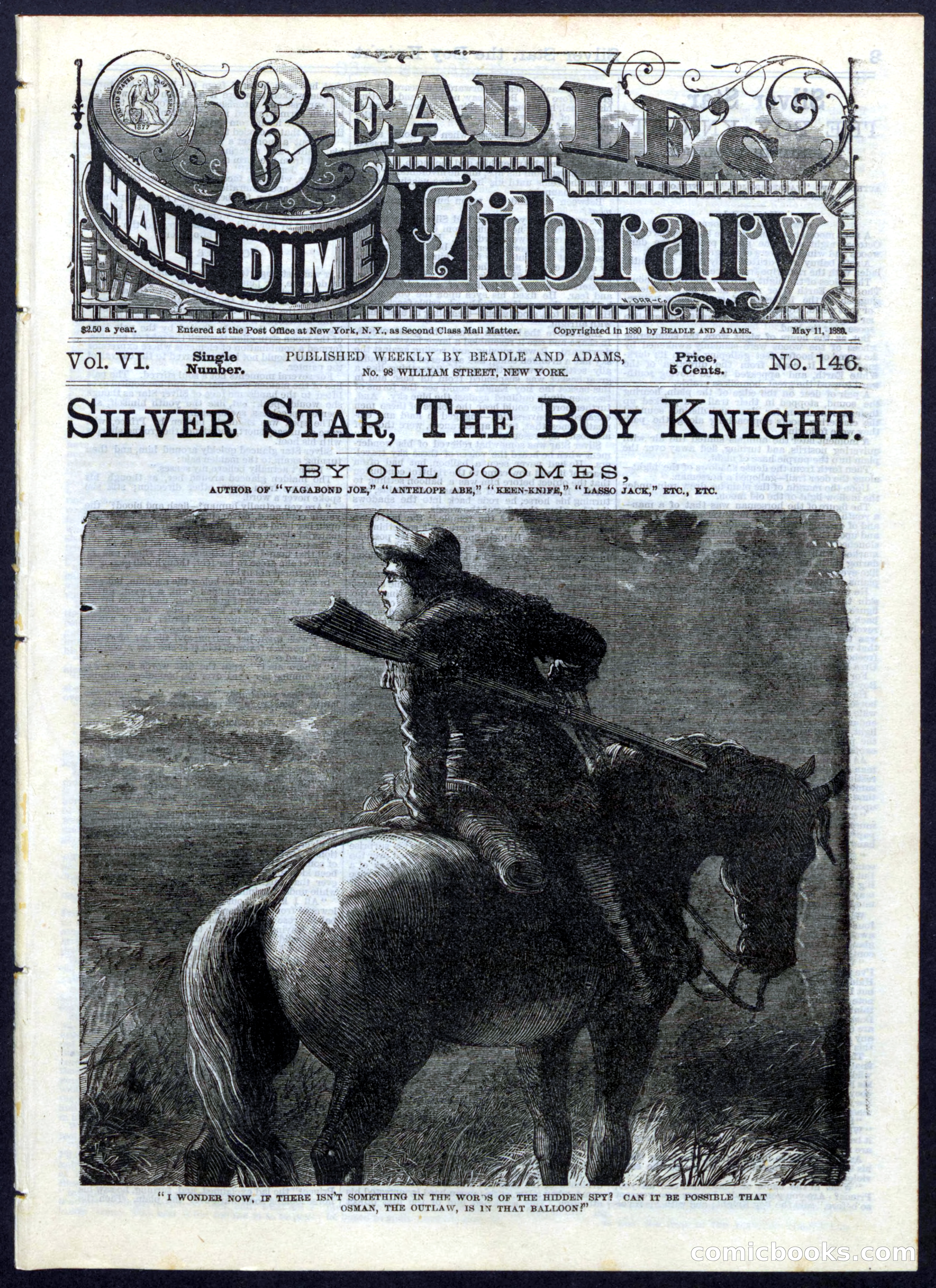 Beadle's Half Dime Library, No. 146 — page 1 of 24