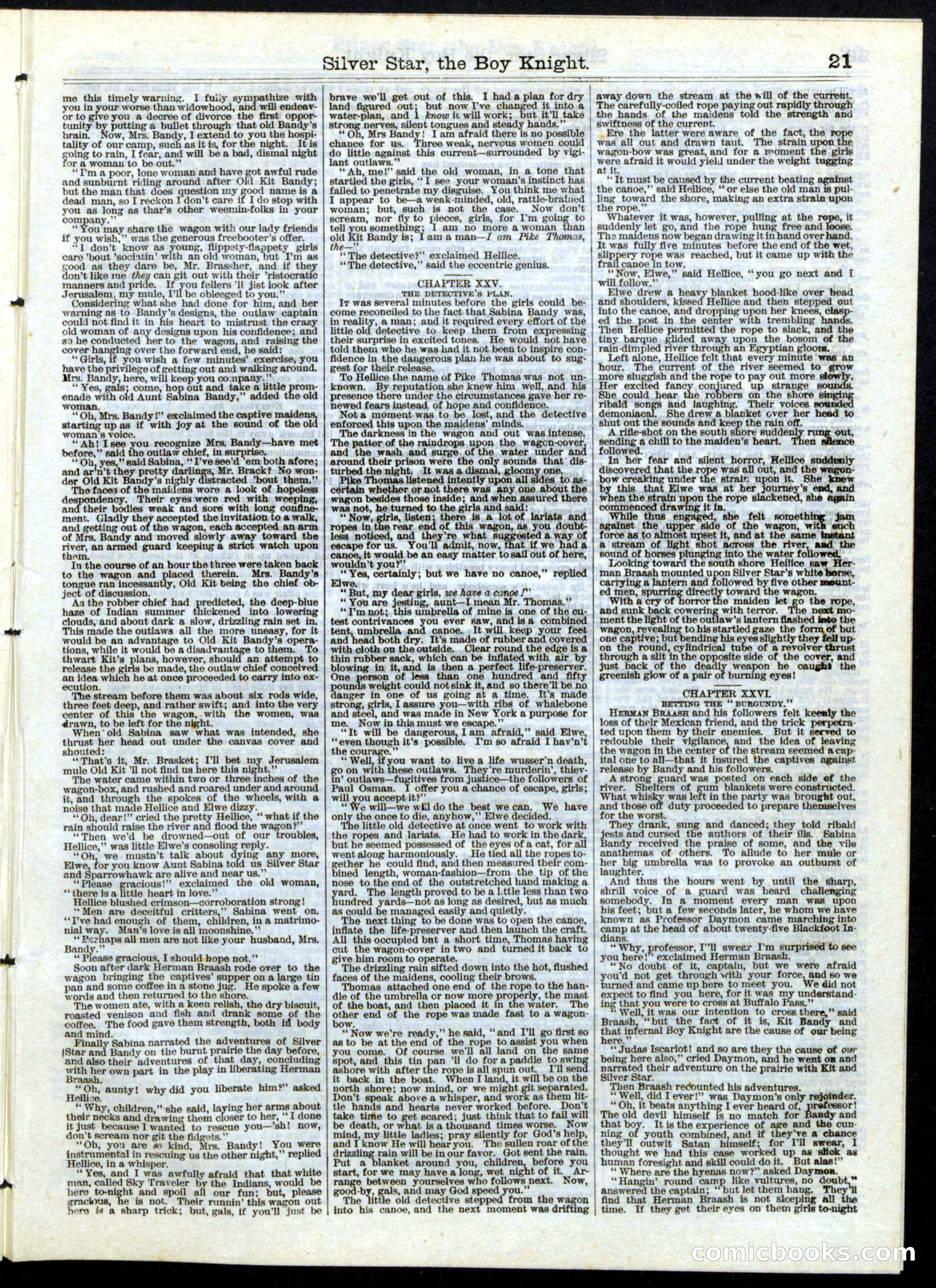 Beadle's Half Dime Library, No. 146 — page 21 of 24