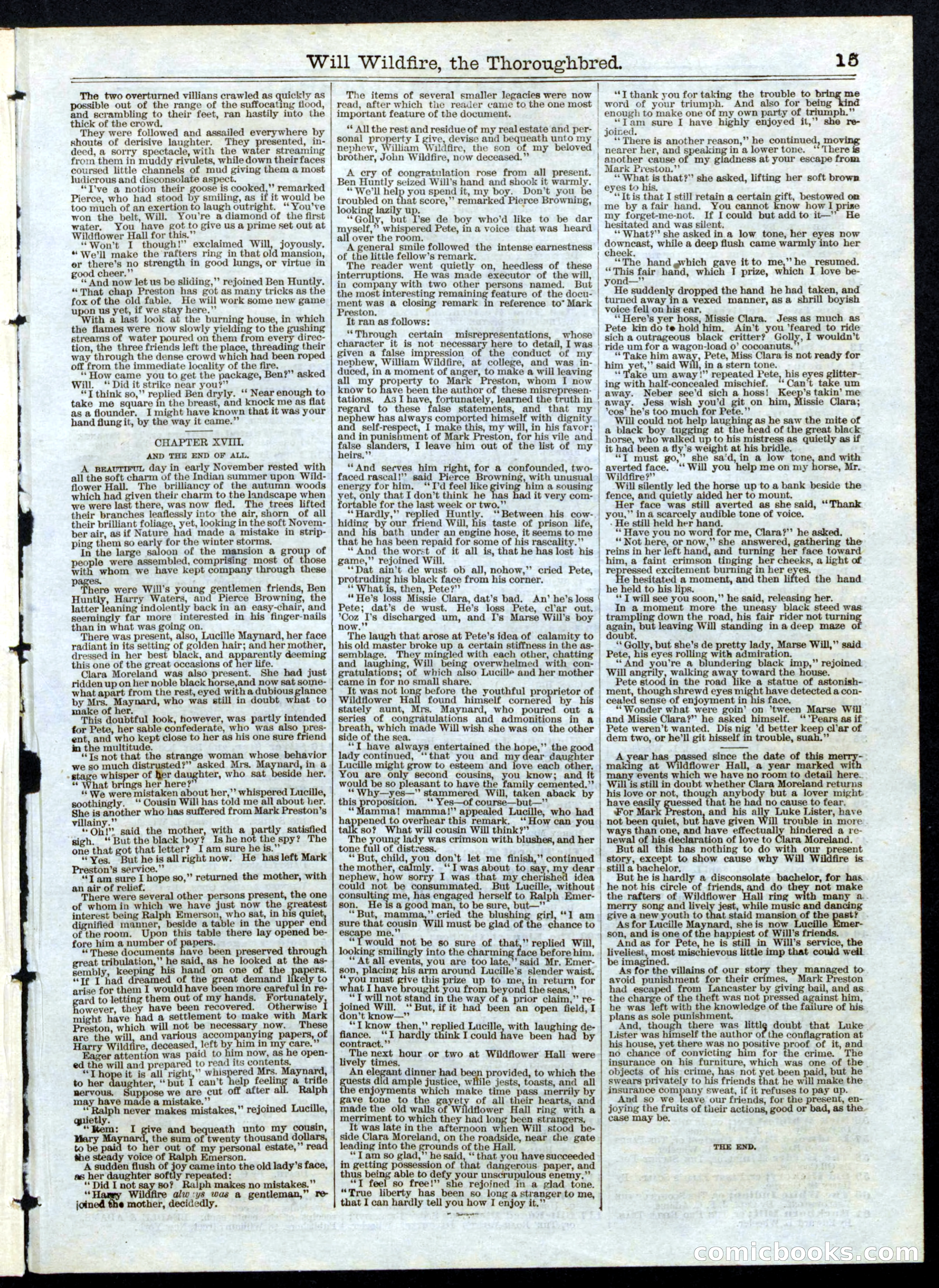 Beadle's Half Dime Library, No. 147 — page 15 of 16