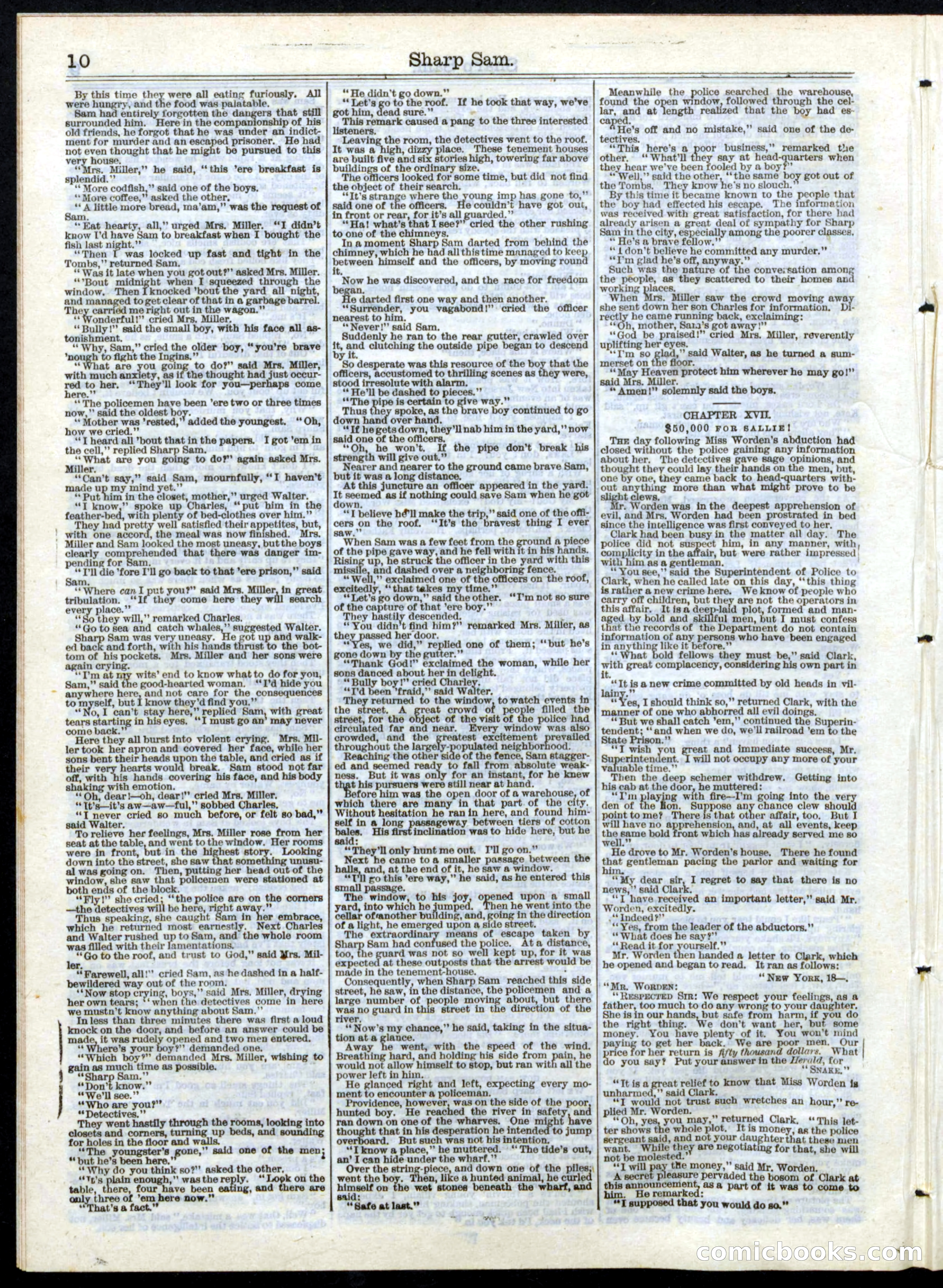 Beadle's Half Dime Library, No. 148 — page 10 of 20