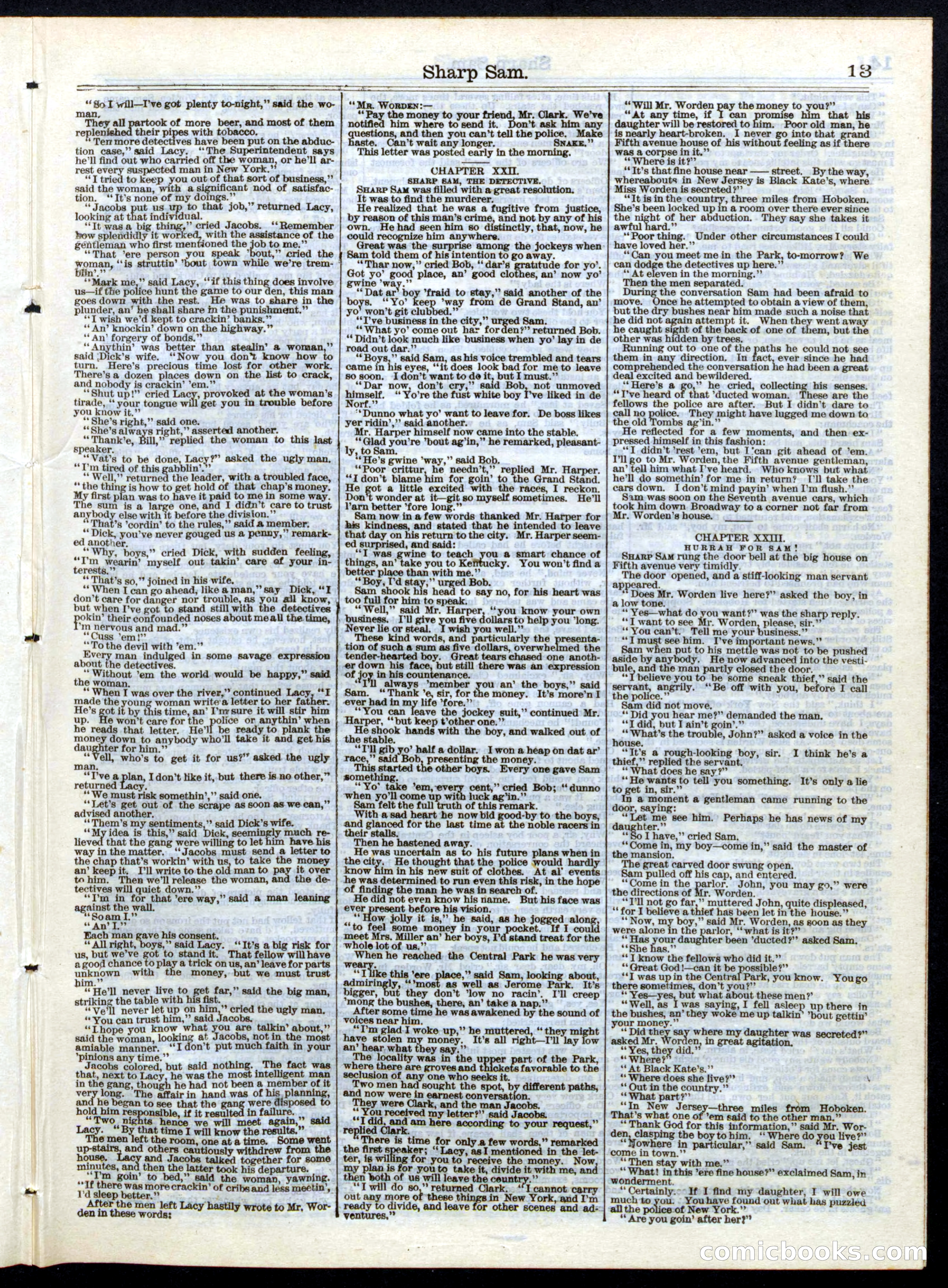 Beadle's Half Dime Library, No. 148 — page 13 of 20