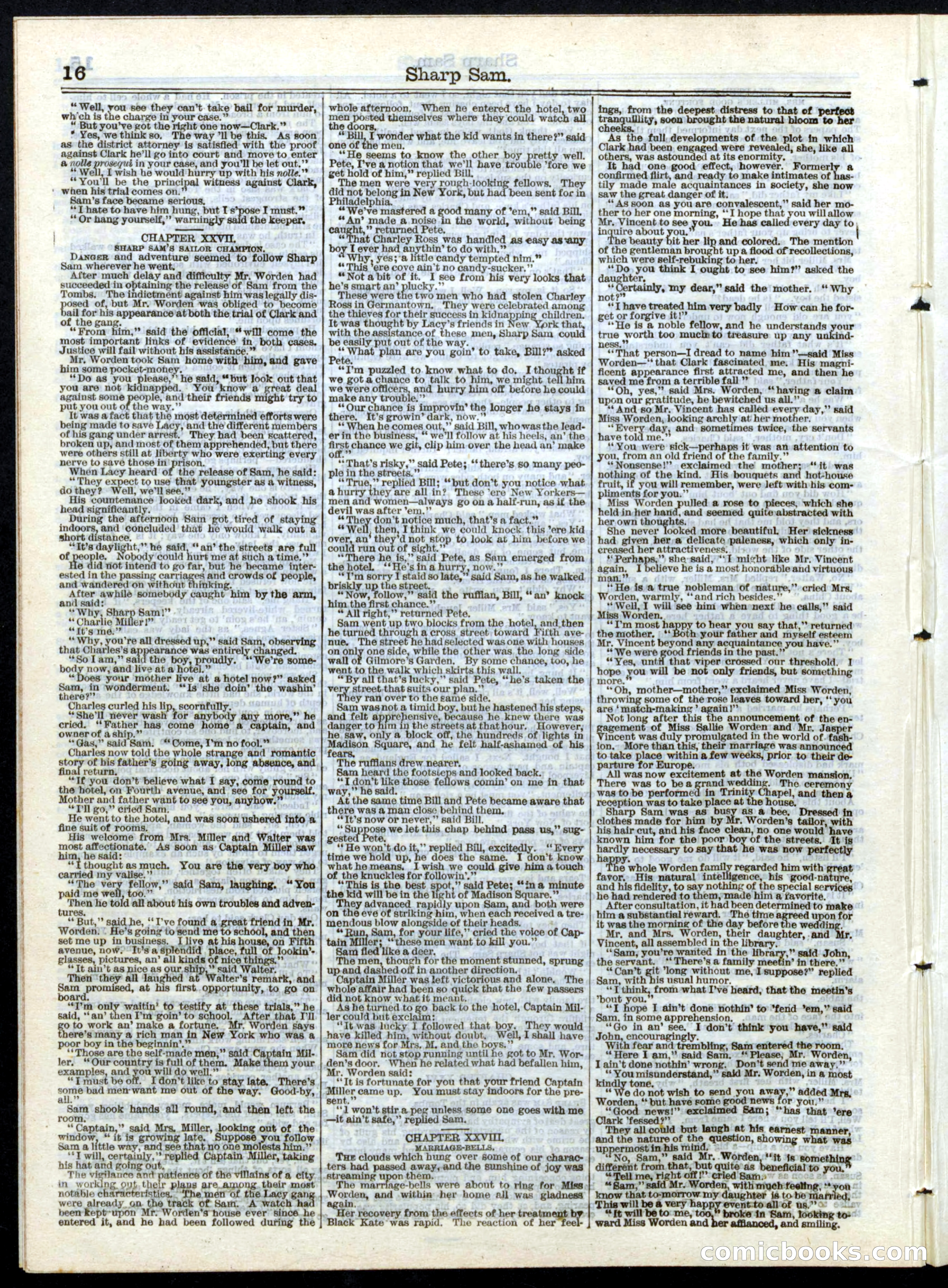 Beadle's Half Dime Library, No. 148 — page 16 of 20