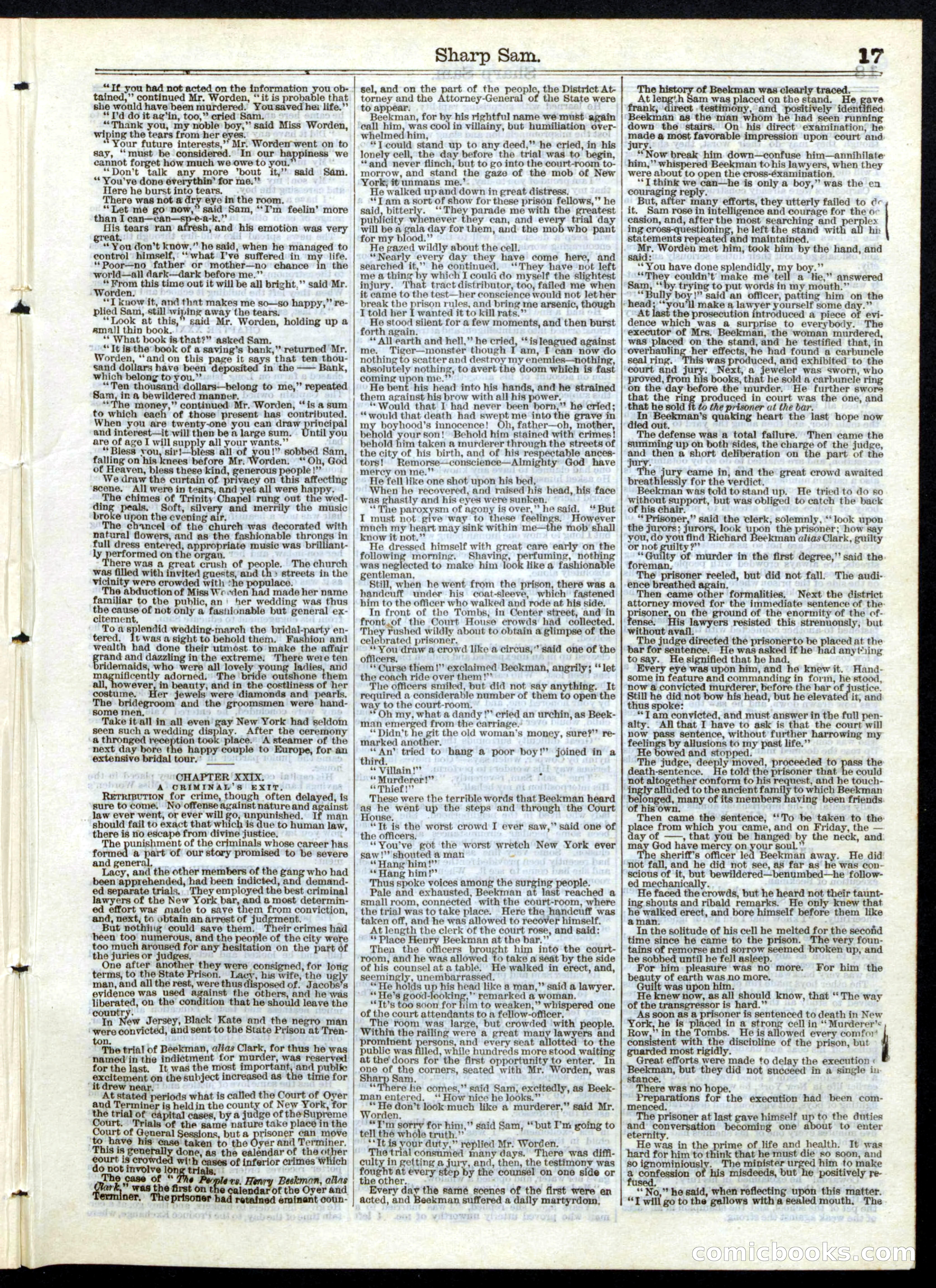 Beadle's Half Dime Library, No. 148 — page 17 of 20