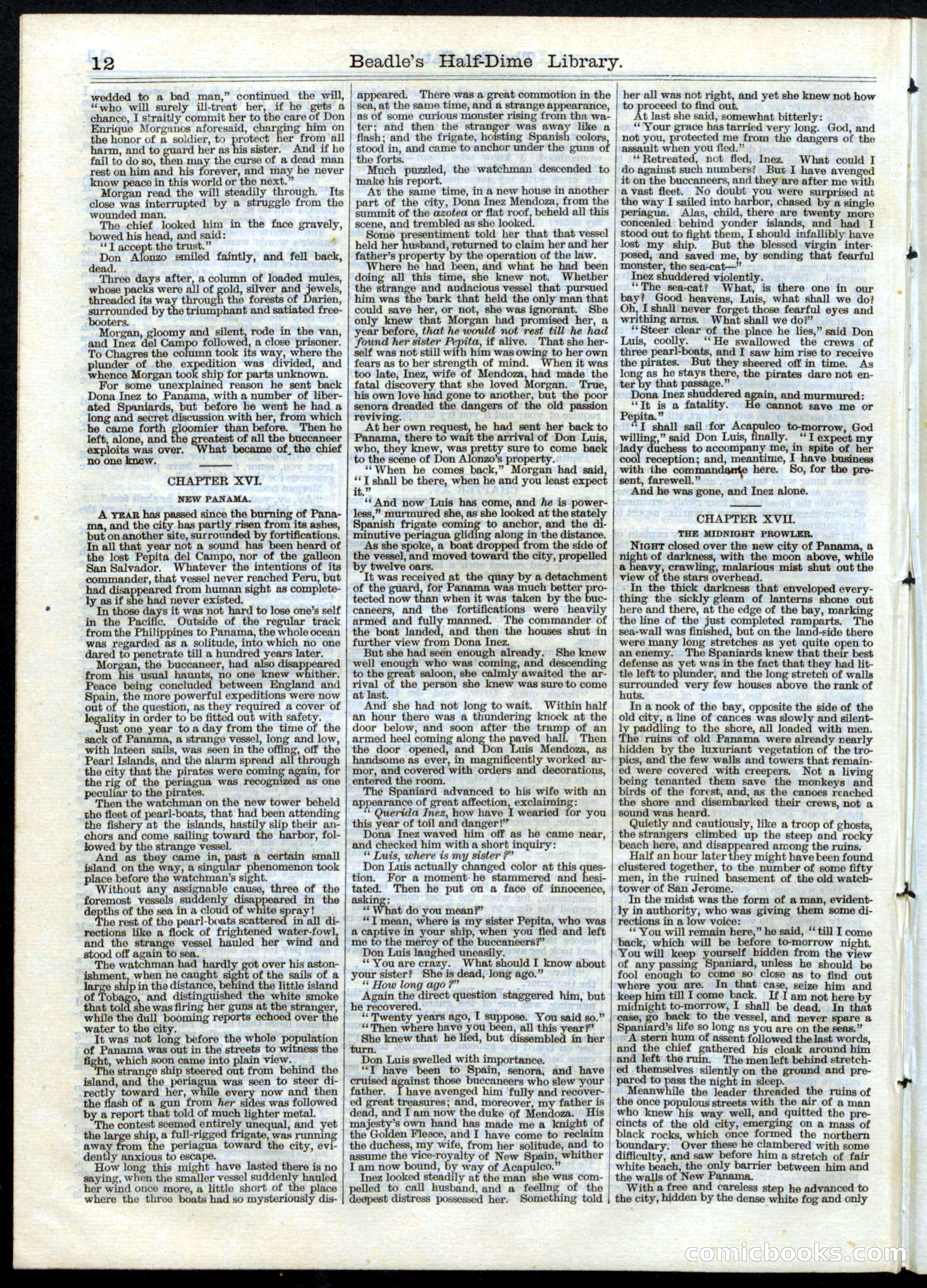 Beadle's Half Dime Library, No. 15 — page 12 of 16