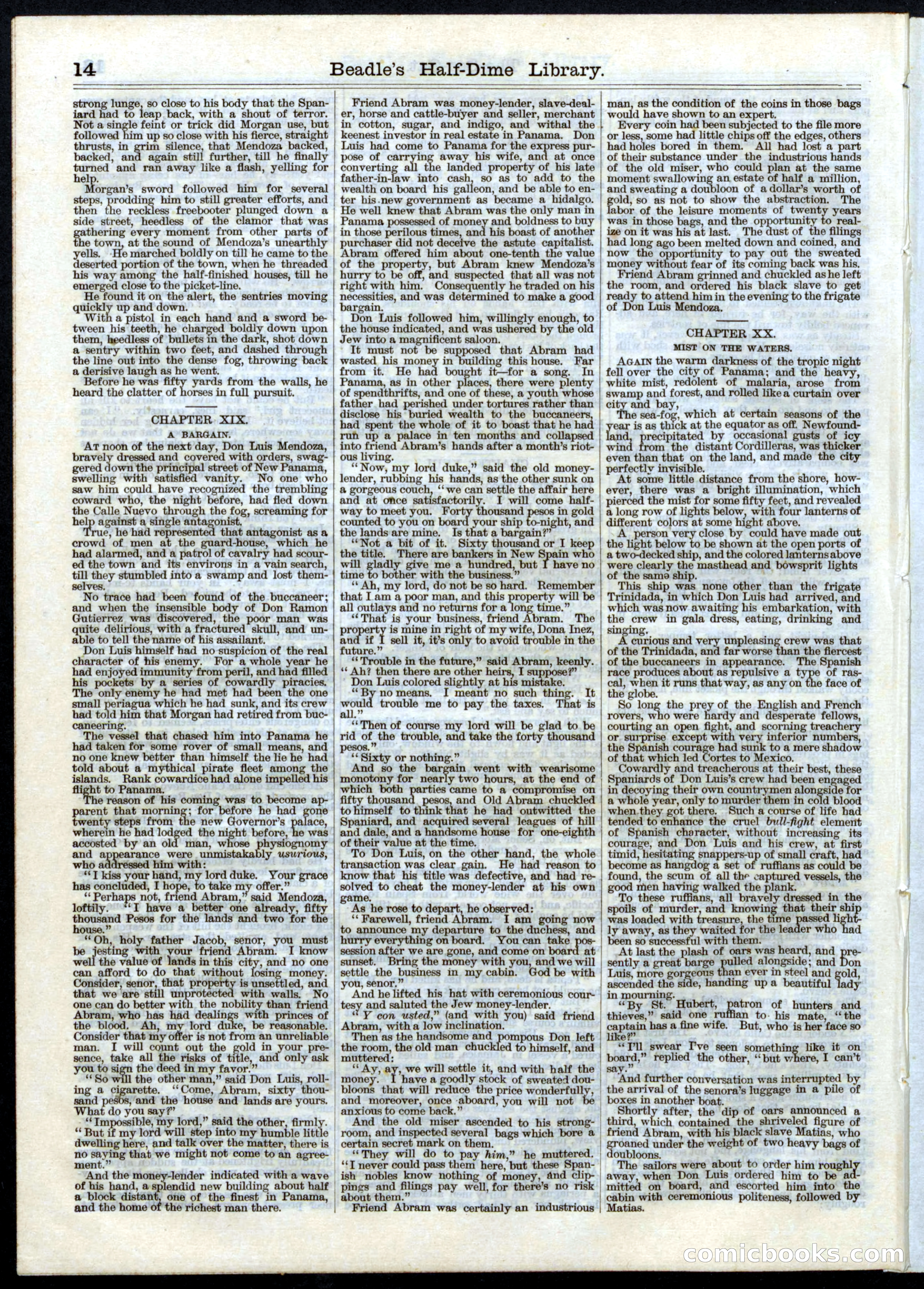 Beadle's Half Dime Library, No. 15 — page 14 of 16