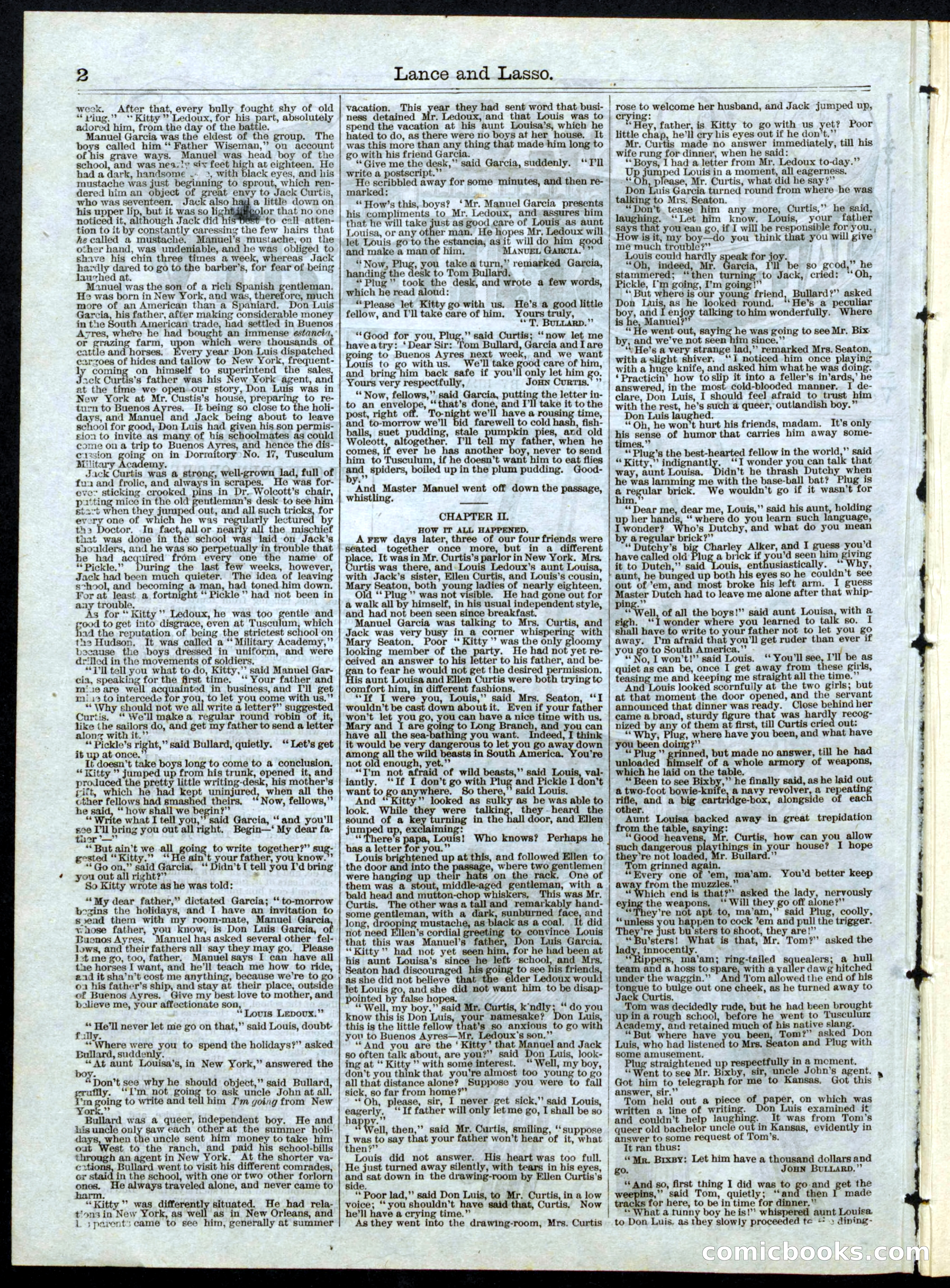 Beadle's Half Dime Library, No. 150 — page 2 of 24