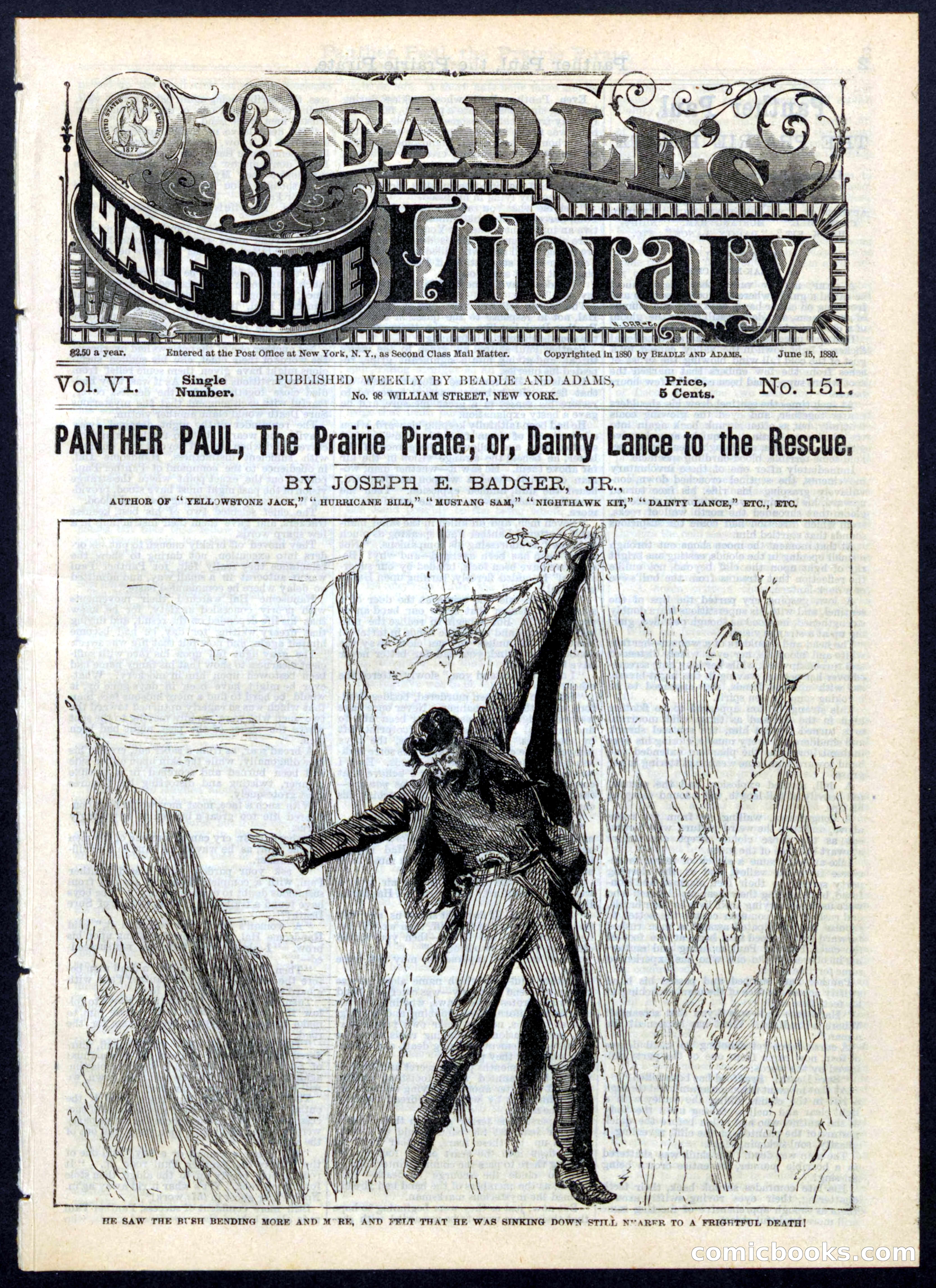 Beadle's Half Dime Library No. 151 — page 1 of 16