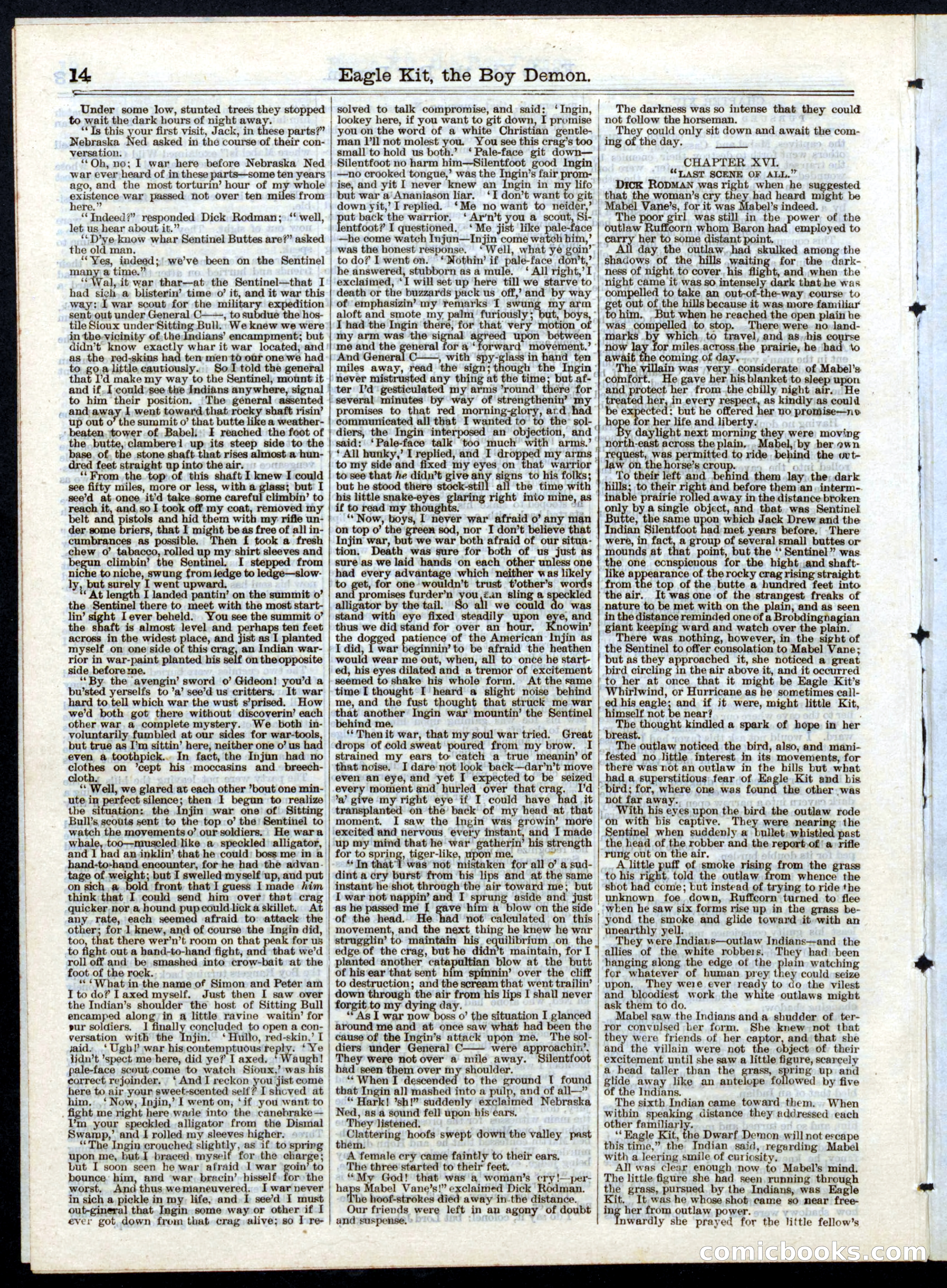 Beadle's Half Dime Library No. 153 — page 14 of 16