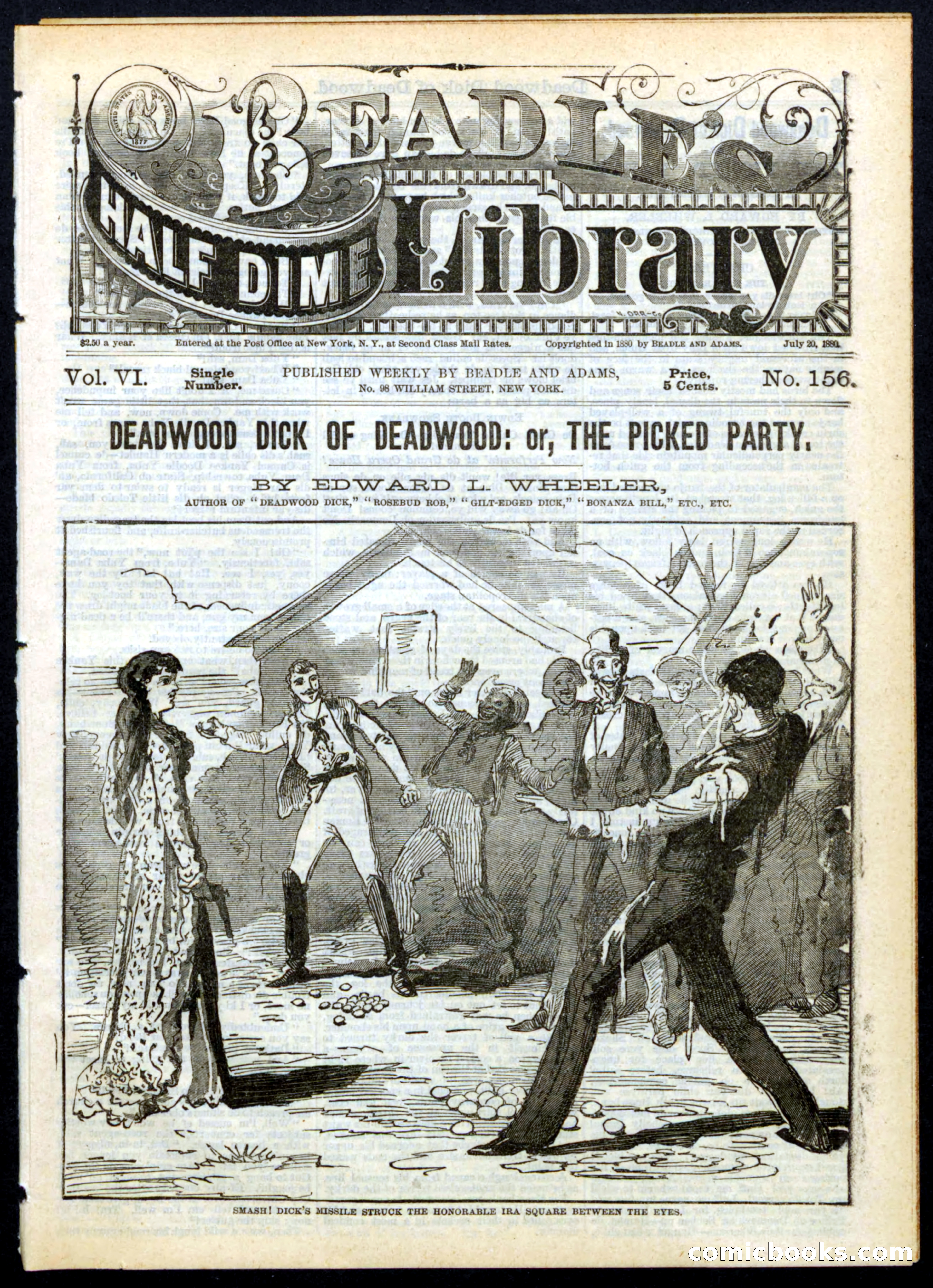 Beadle's Half Dime Library No. 156 — page 1 of 16