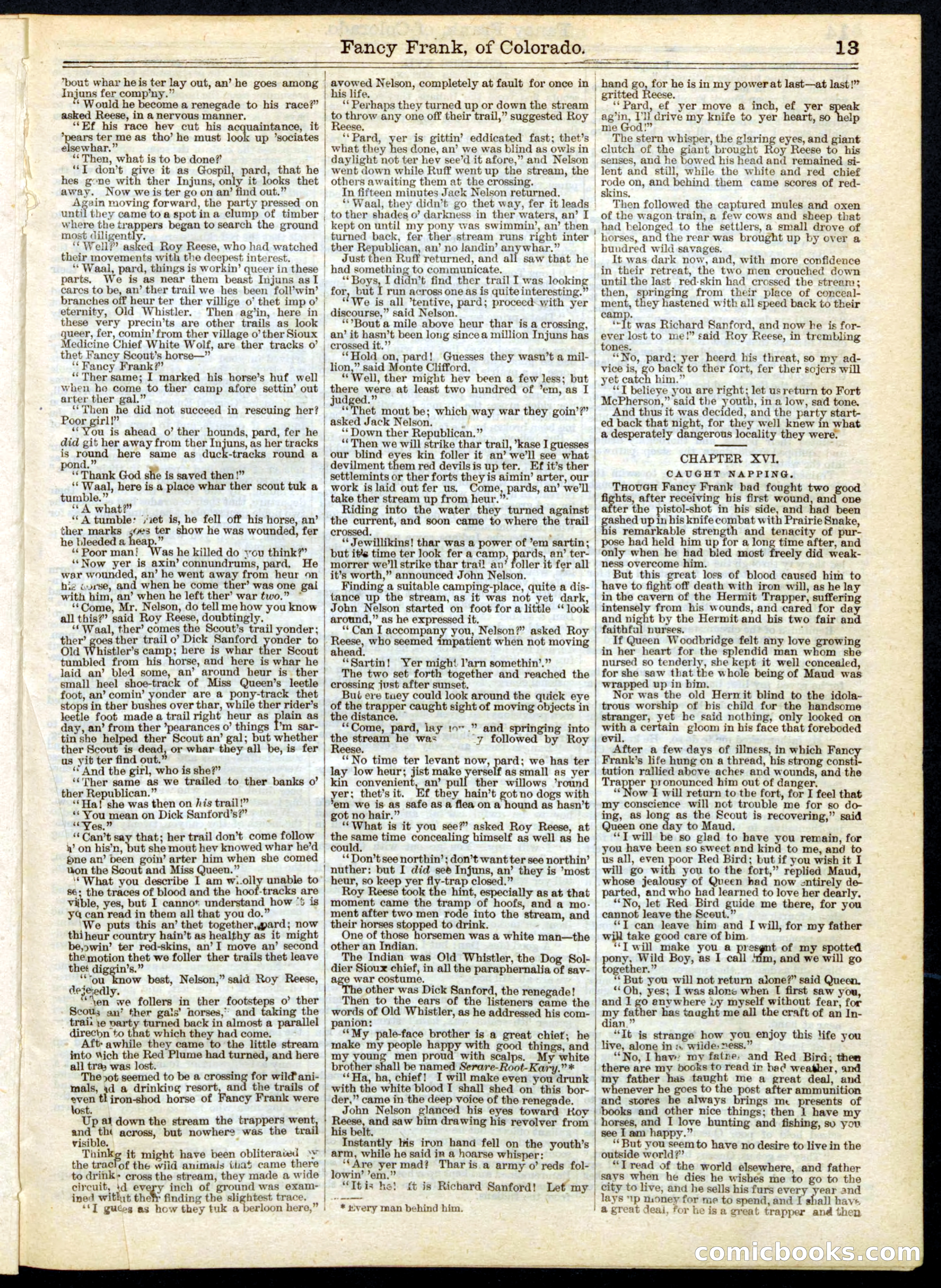 Beadle's Half Dime Library No. 158 — page 13 of 20