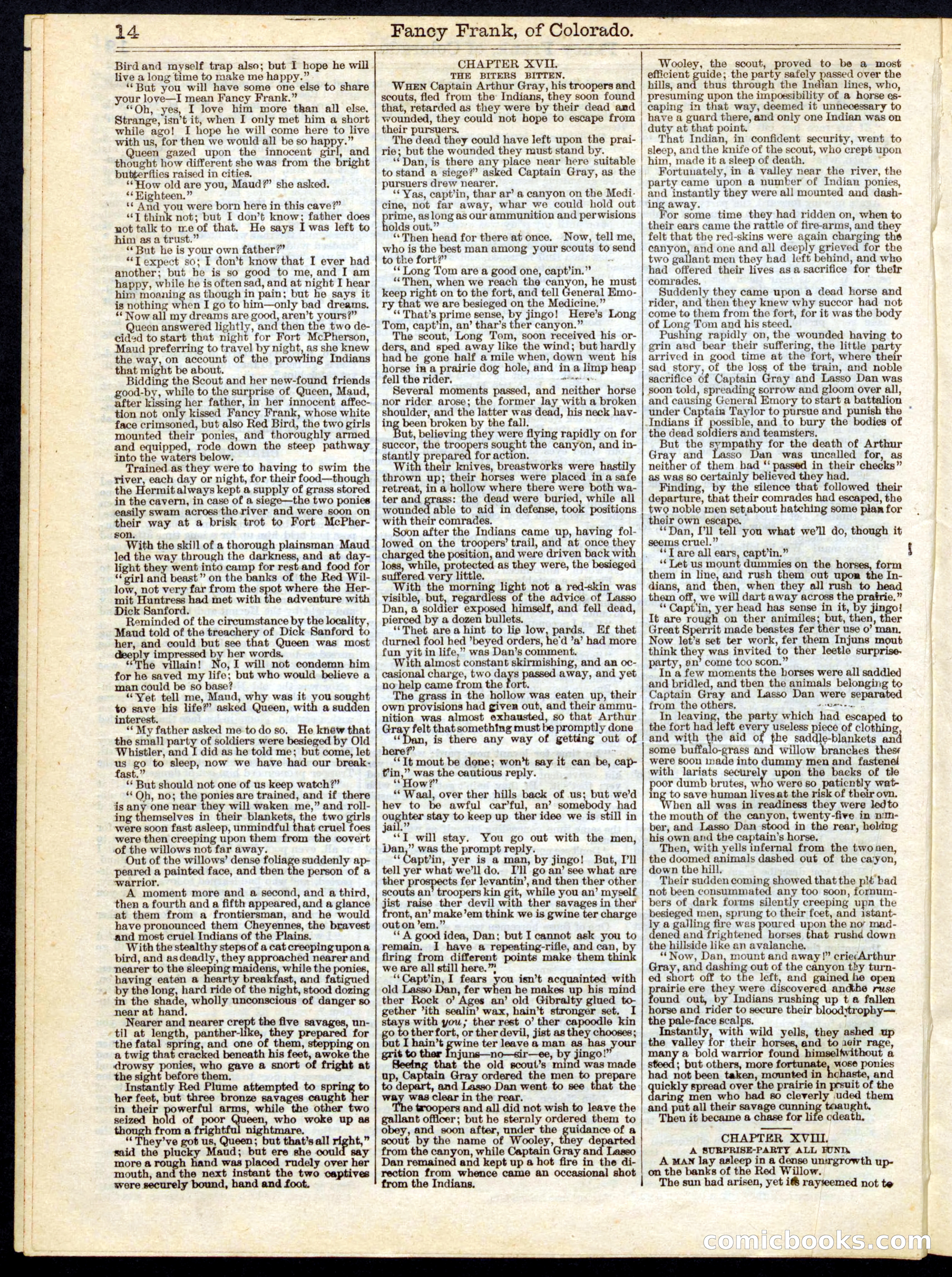 Beadle's Half Dime Library No. 158 — page 14 of 20