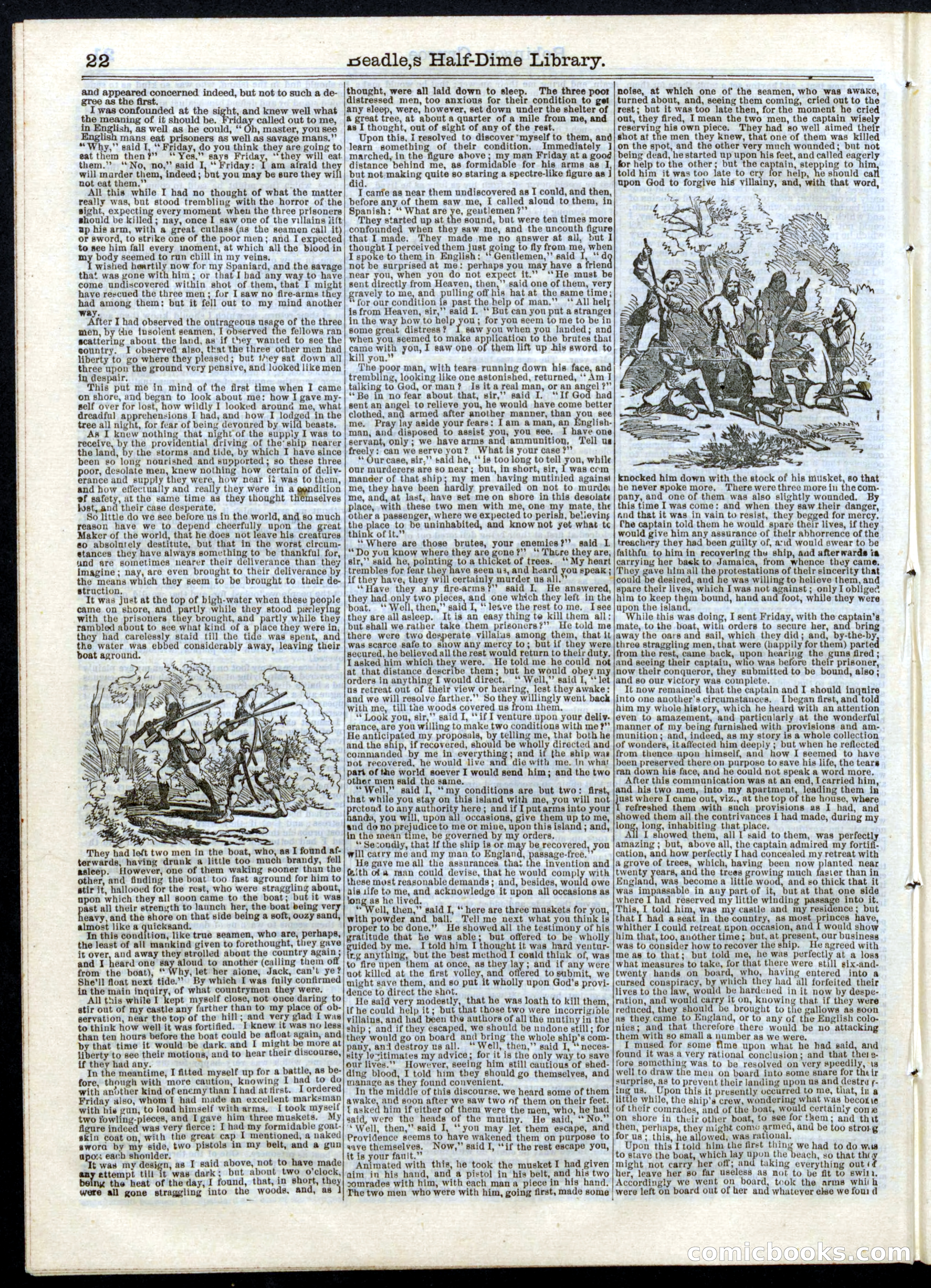 Beadle's Half Dime Library, No. 16 — page 22 of 32