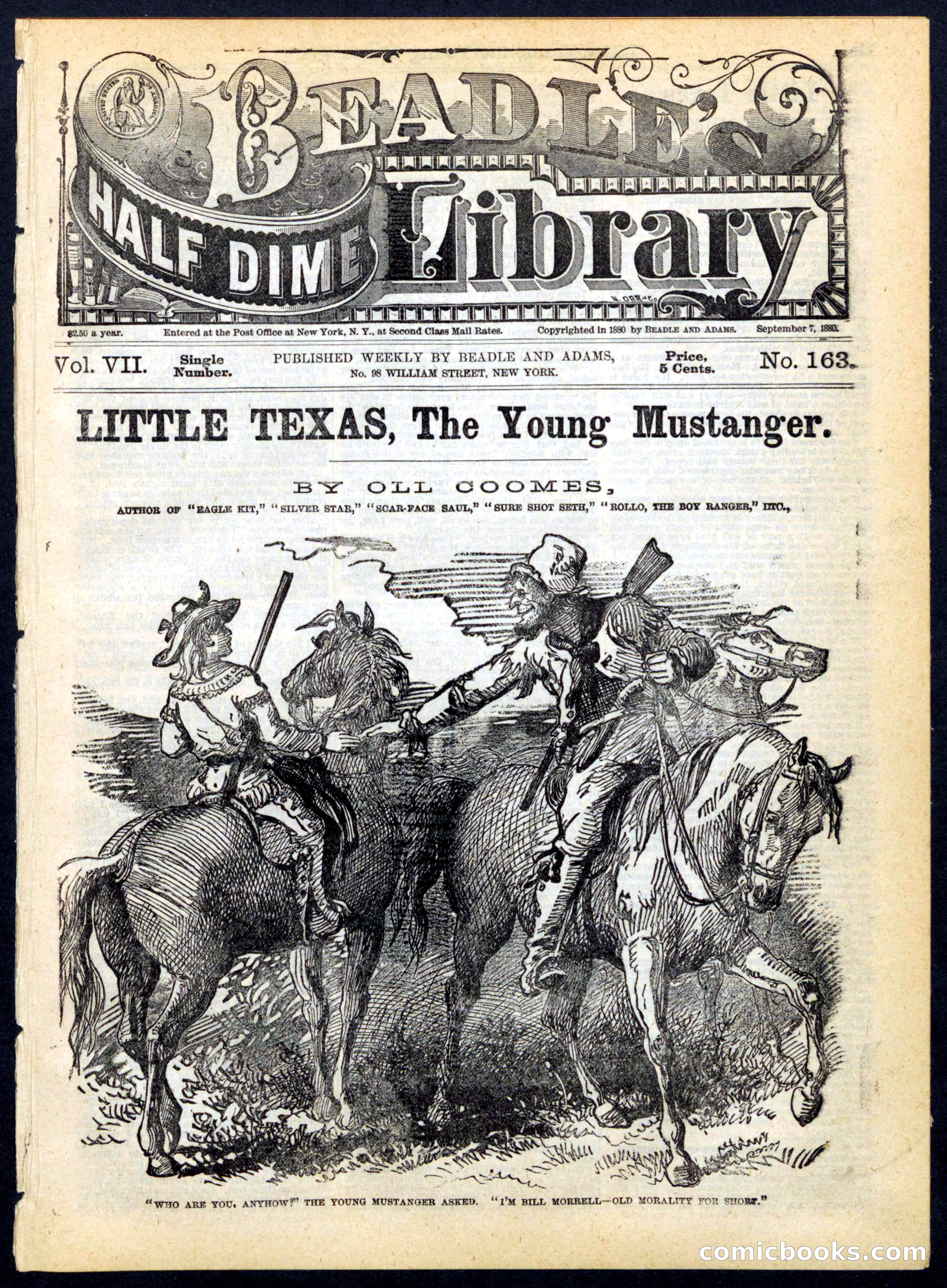 Beadle's Half Dime Library No. 163 — page 1 of 24