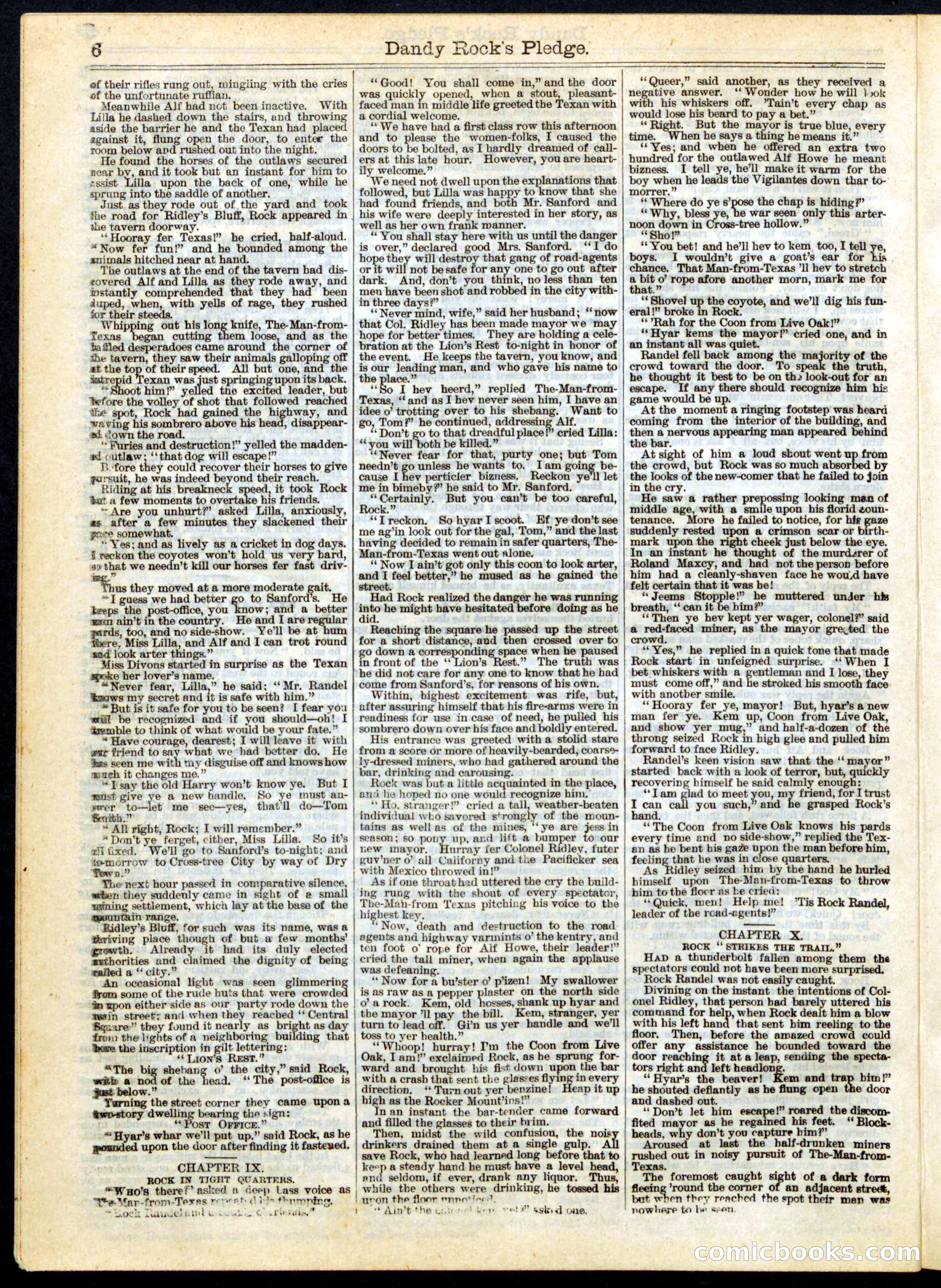 Beadle's Half Dime Library No. 164 — page 6 of 16